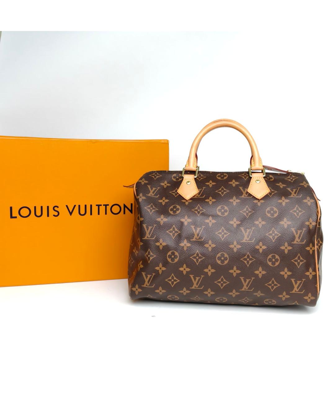 LOUIS VUITTON Коричневая сумка с короткими ручками, фото 7