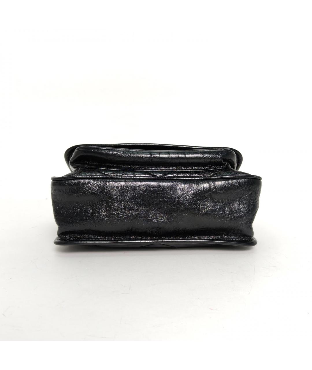 SAINT LAURENT Черная кожаная сумка через плечо, фото 6