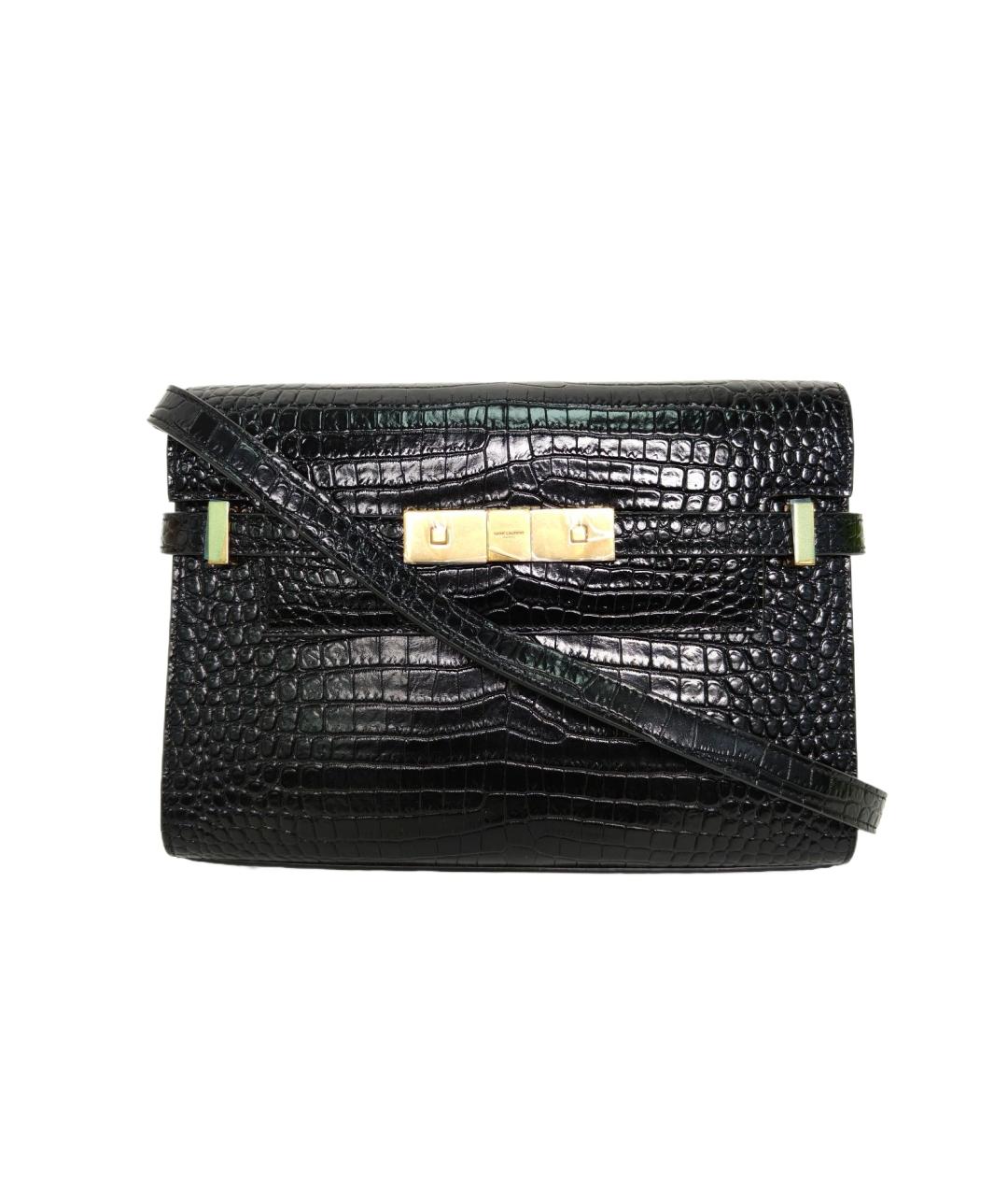 SAINT LAURENT Черная кожаная сумка через плечо, фото 10