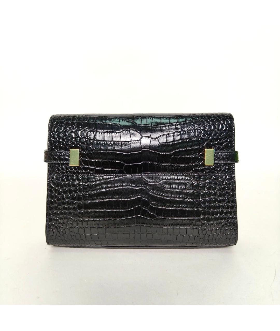 SAINT LAURENT Черная кожаная сумка через плечо, фото 4