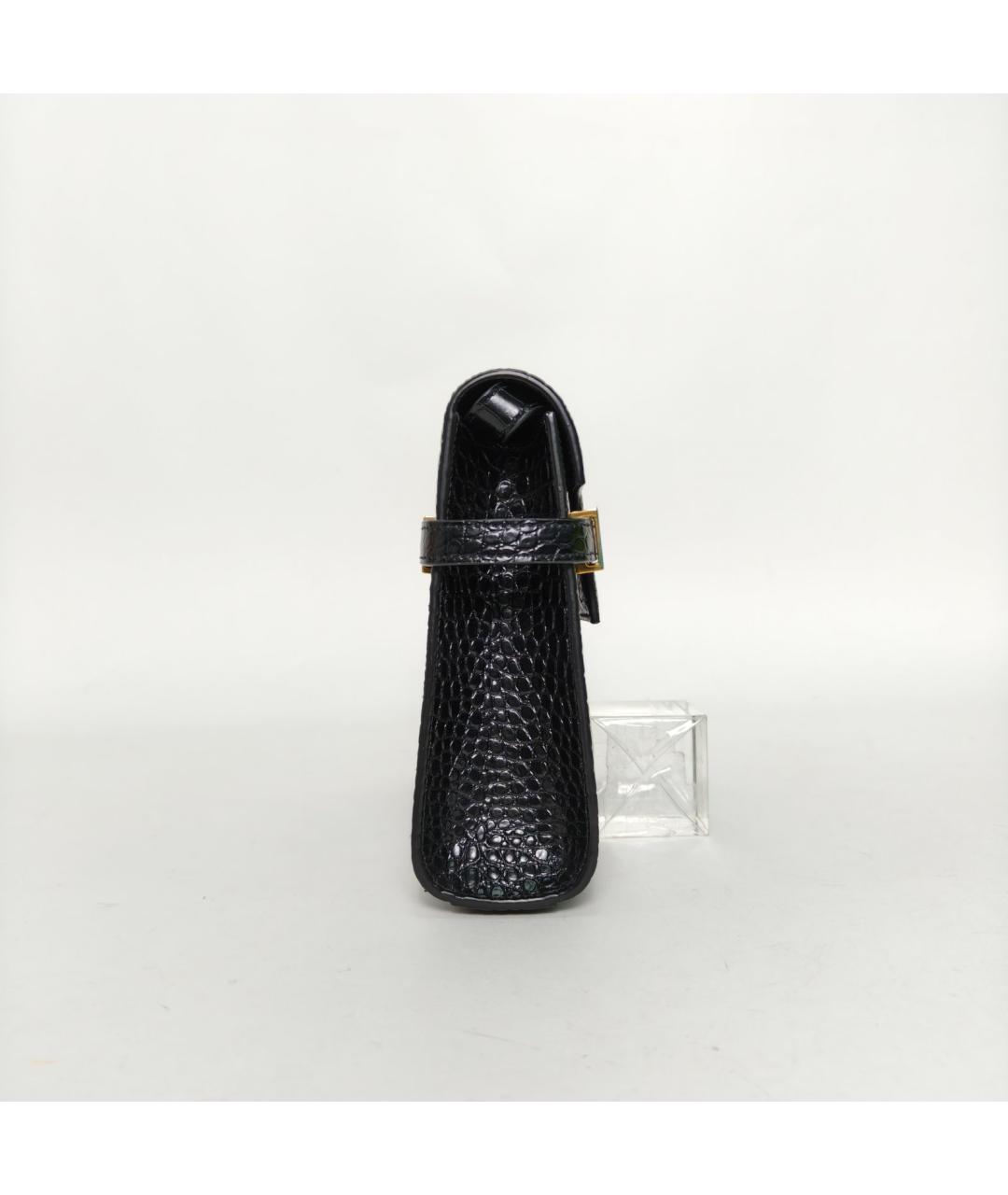 SAINT LAURENT Черная кожаная сумка через плечо, фото 5