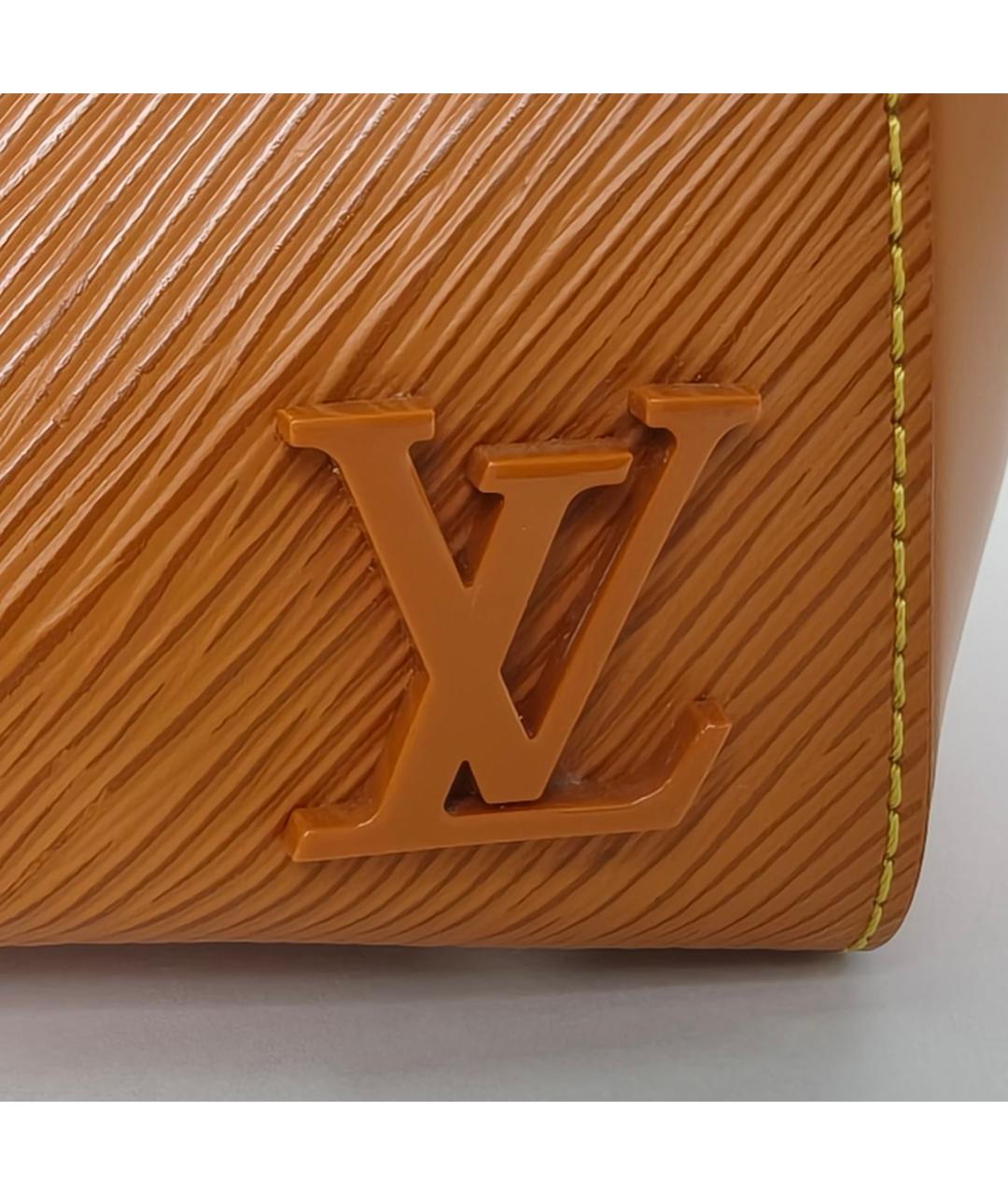 LOUIS VUITTON Коричневая кожаная сумка с короткими ручками, фото 2