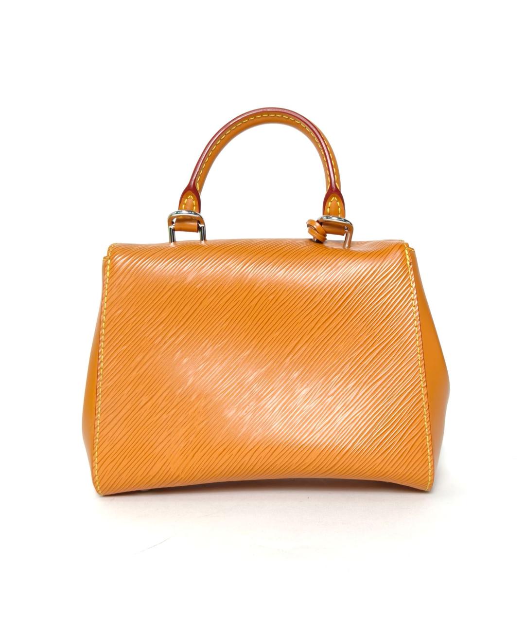 LOUIS VUITTON Коричневая кожаная сумка с короткими ручками, фото 7