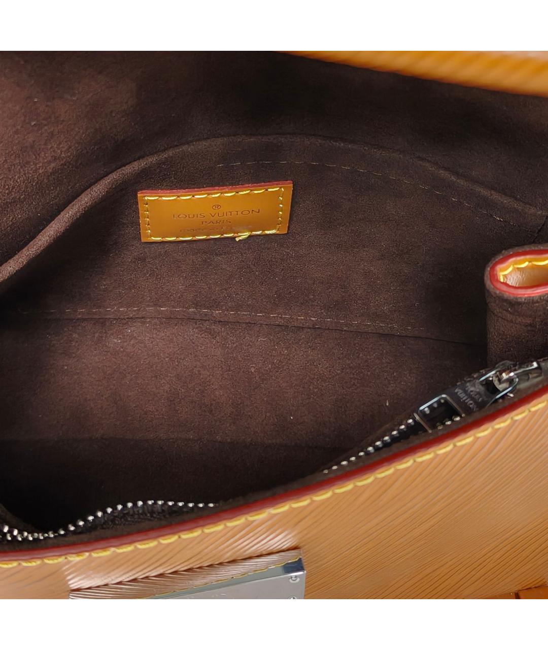 LOUIS VUITTON Коричневая кожаная сумка с короткими ручками, фото 3