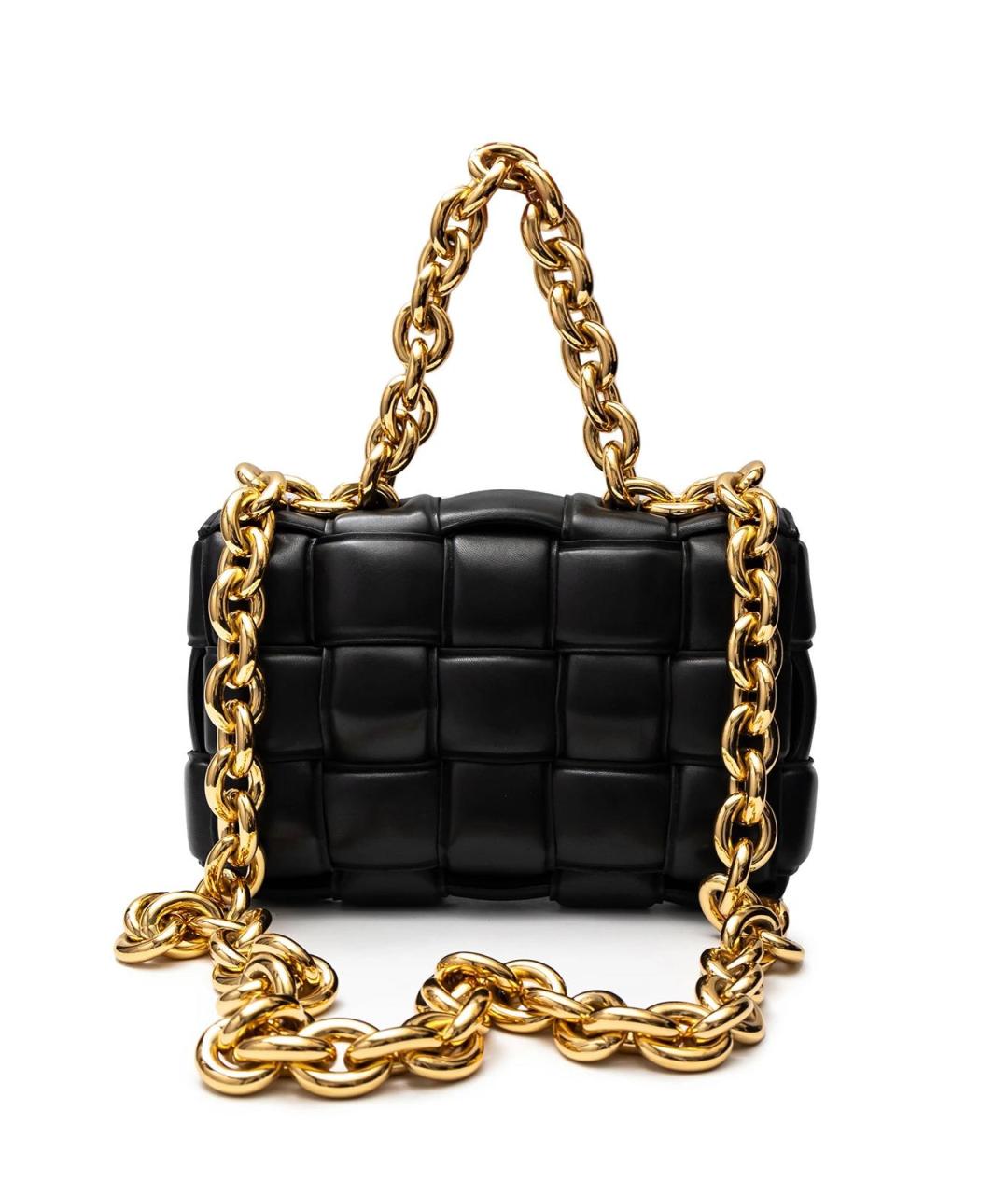 BOTTEGA VENETA Черная кожаная сумка тоут, фото 3