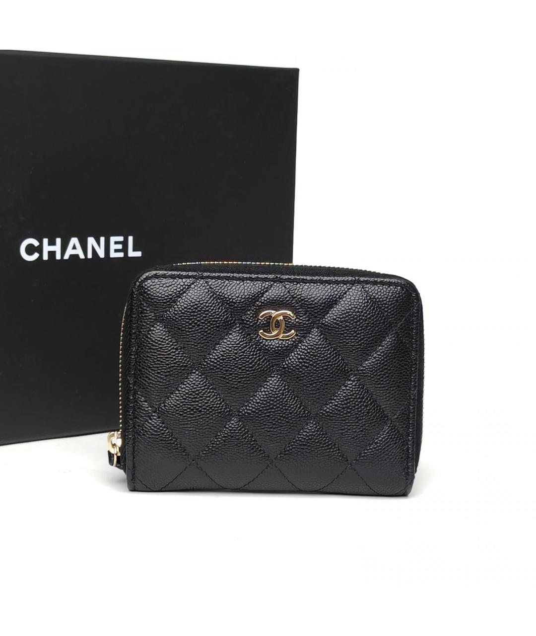 CHANEL Черный кожаный кардхолдер, фото 2