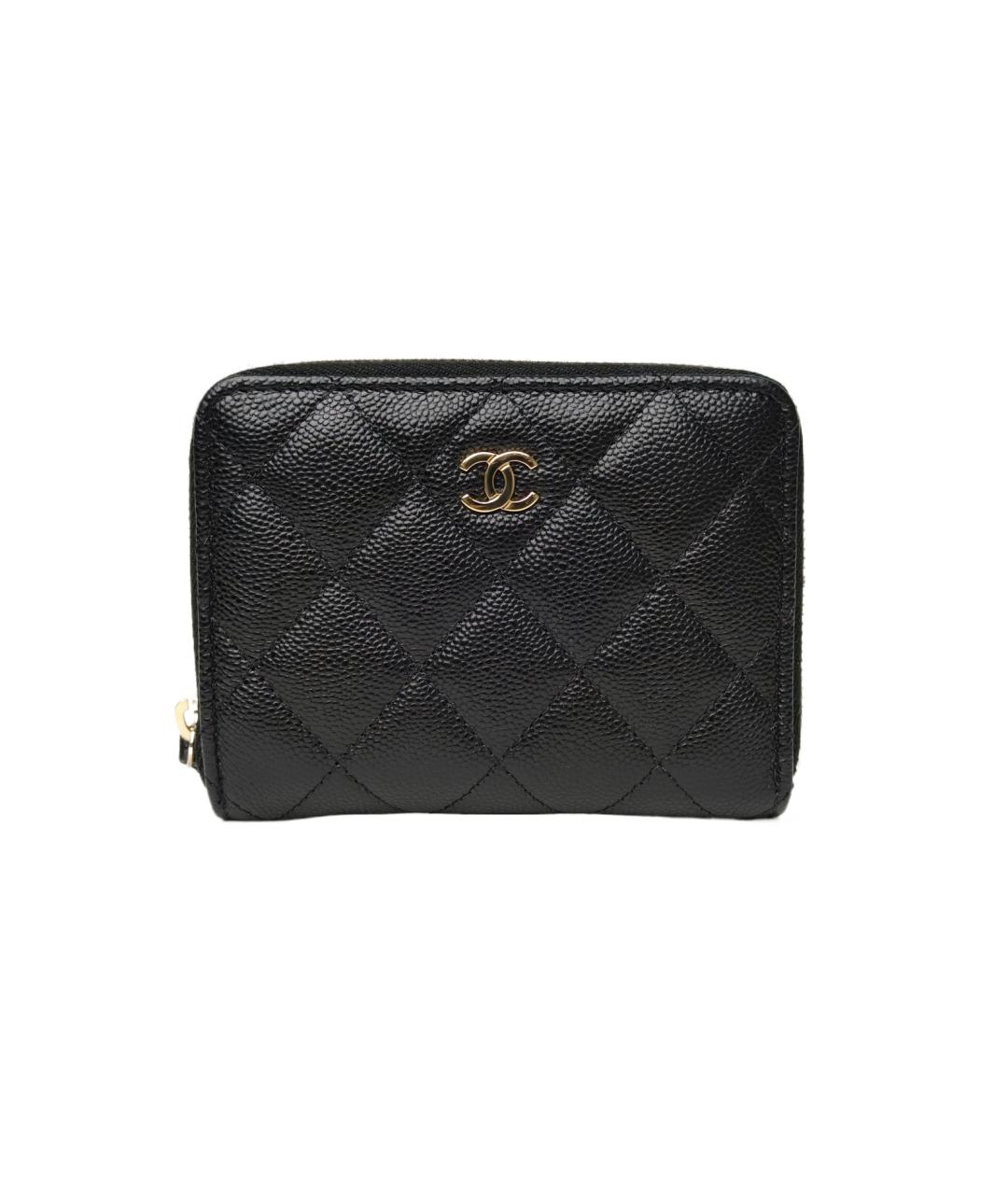 CHANEL Черный кожаный кардхолдер, фото 1