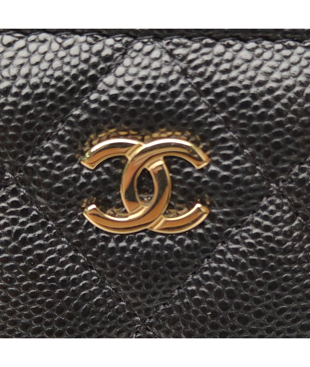CHANEL Черный кожаный кардхолдер, фото 8