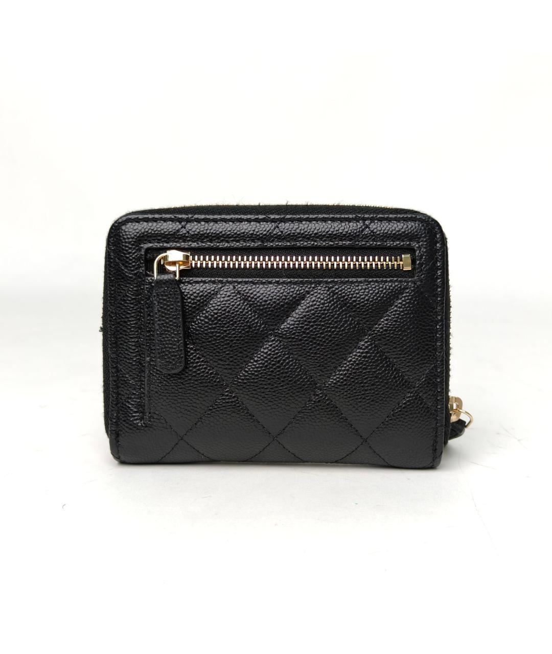 CHANEL Черный кожаный кардхолдер, фото 5