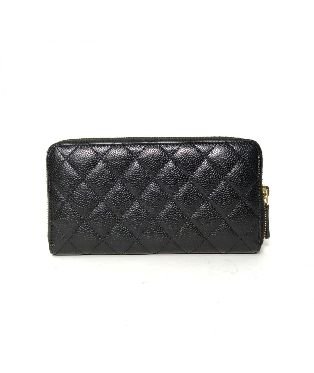 CHANEL Черный кожаный кошелек, фото 4