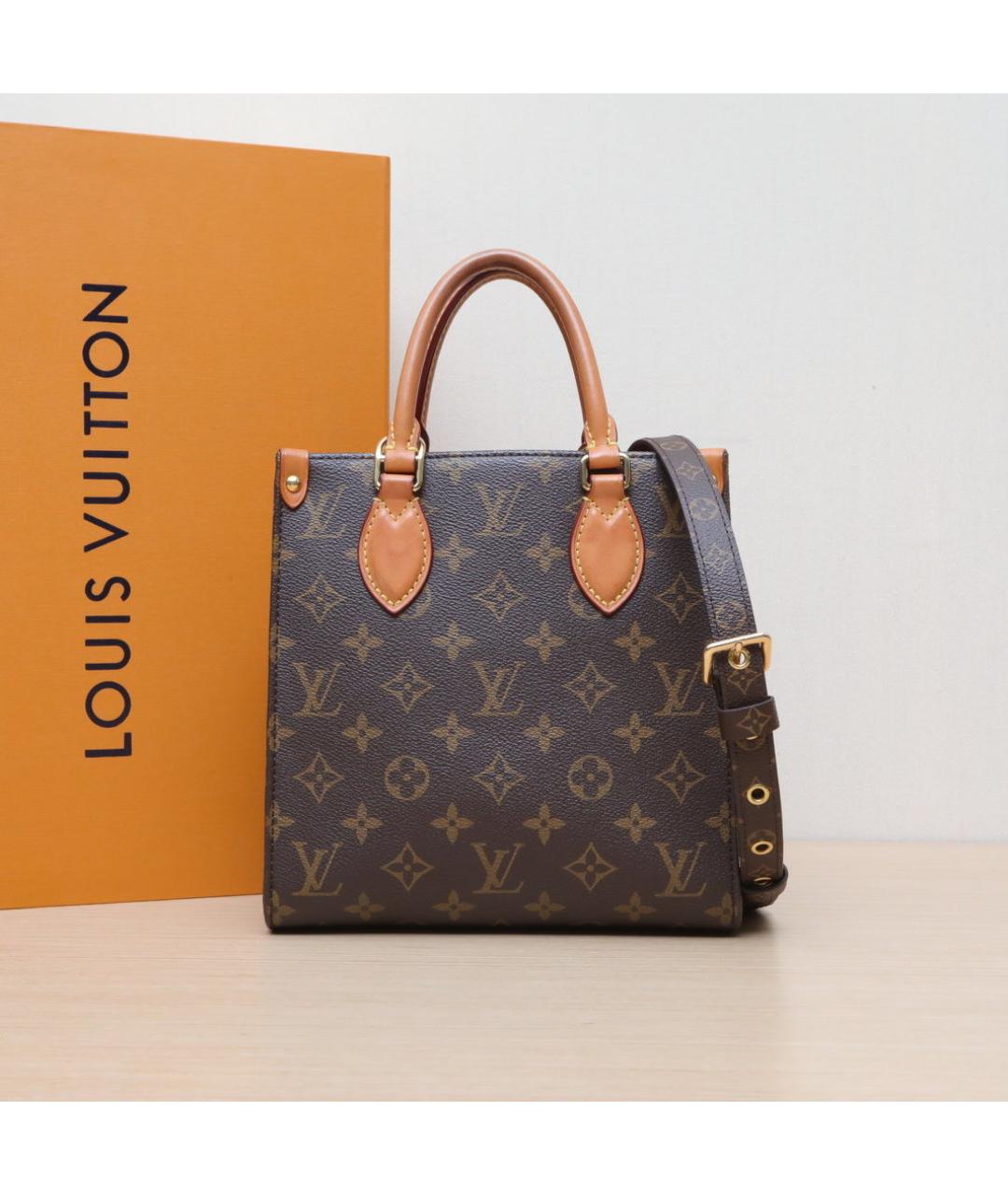 LOUIS VUITTON Коричневая сумка с короткими ручками, фото 2