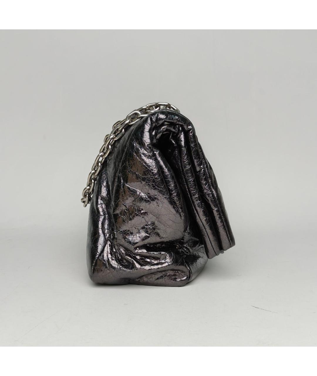 BALENCIAGA Черная кожаная сумка через плечо, фото 5