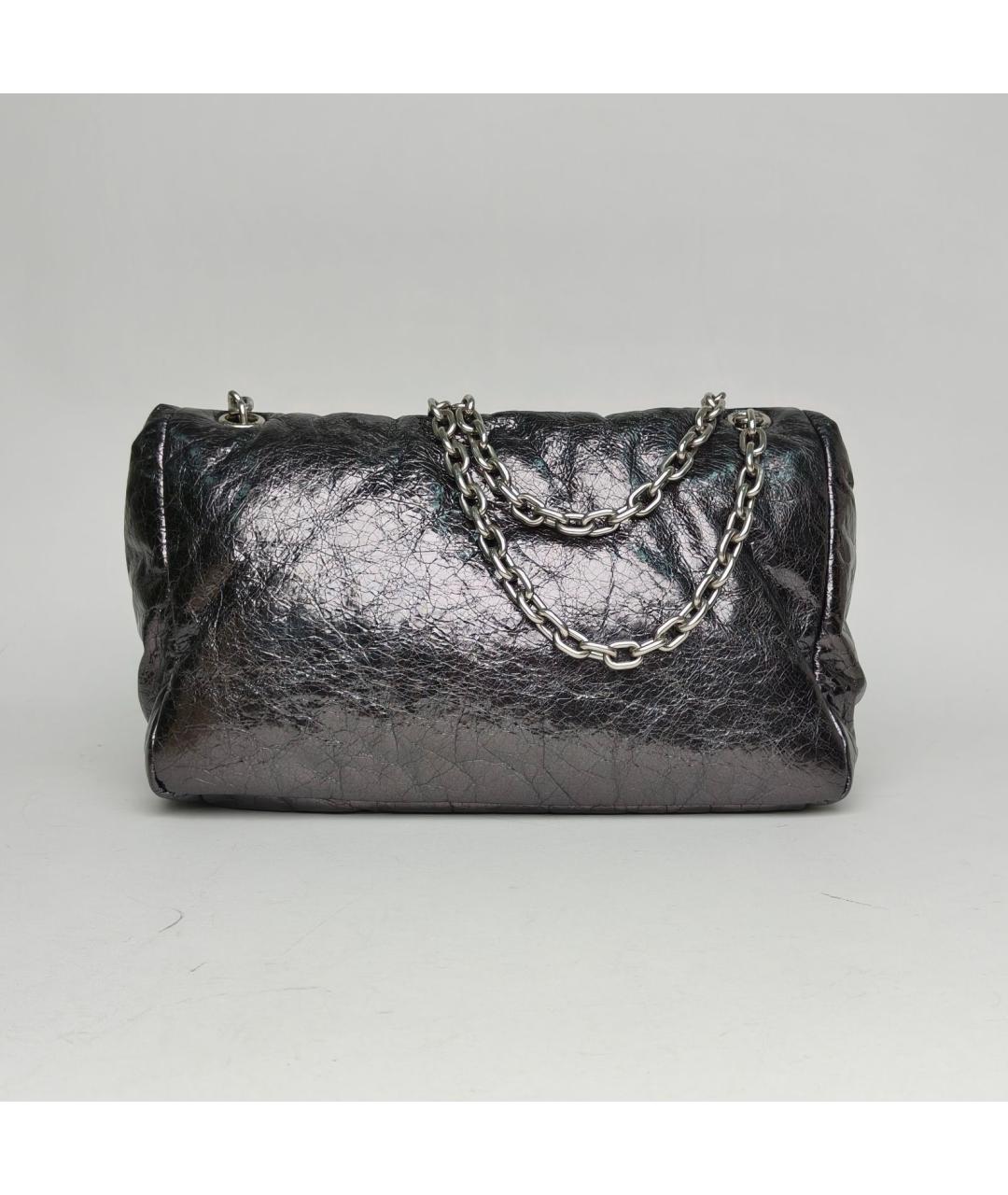 BALENCIAGA Черная кожаная сумка через плечо, фото 4