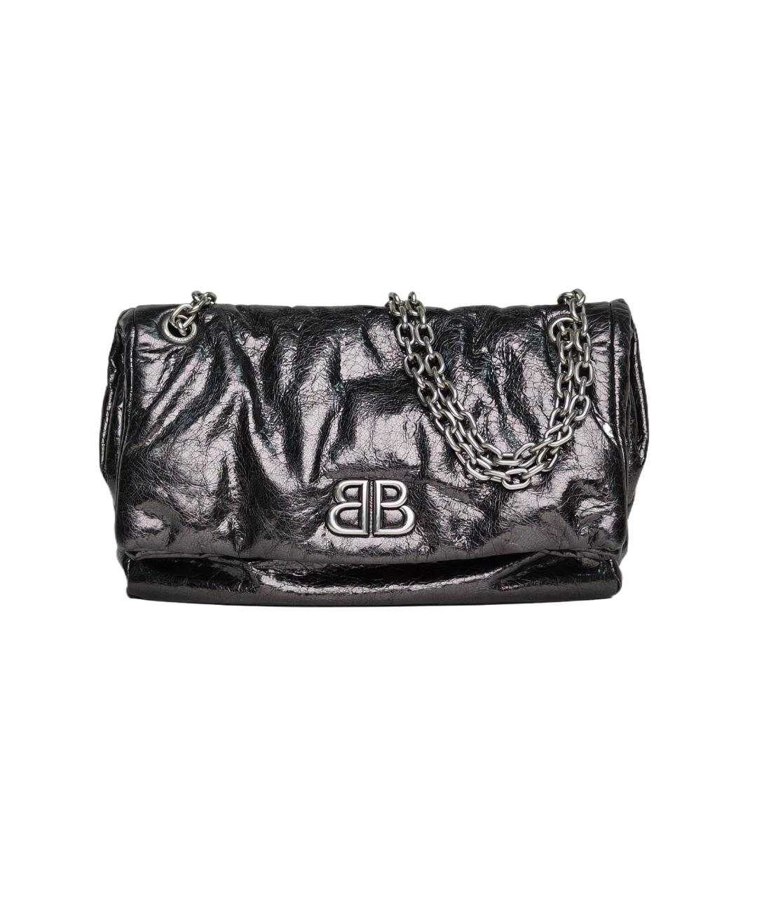 BALENCIAGA Черная кожаная сумка через плечо, фото 10