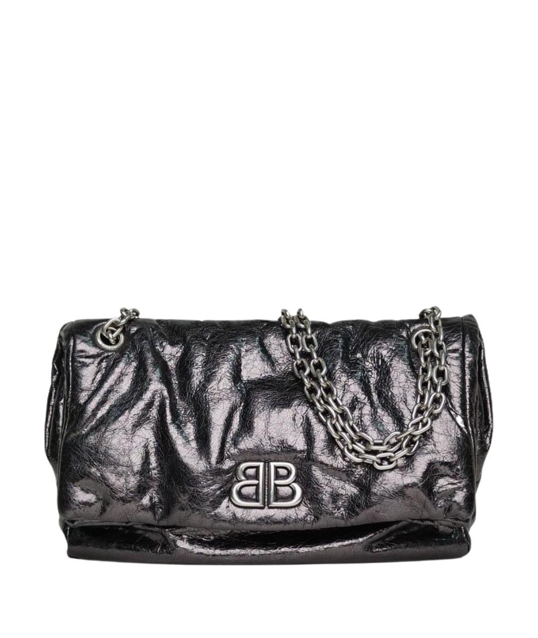 BALENCIAGA Черная кожаная сумка через плечо, фото 1