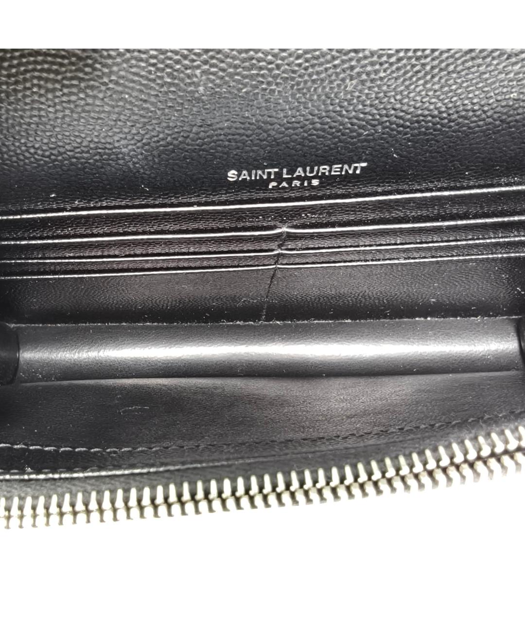 SAINT LAURENT Черная кожаная сумка через плечо, фото 8