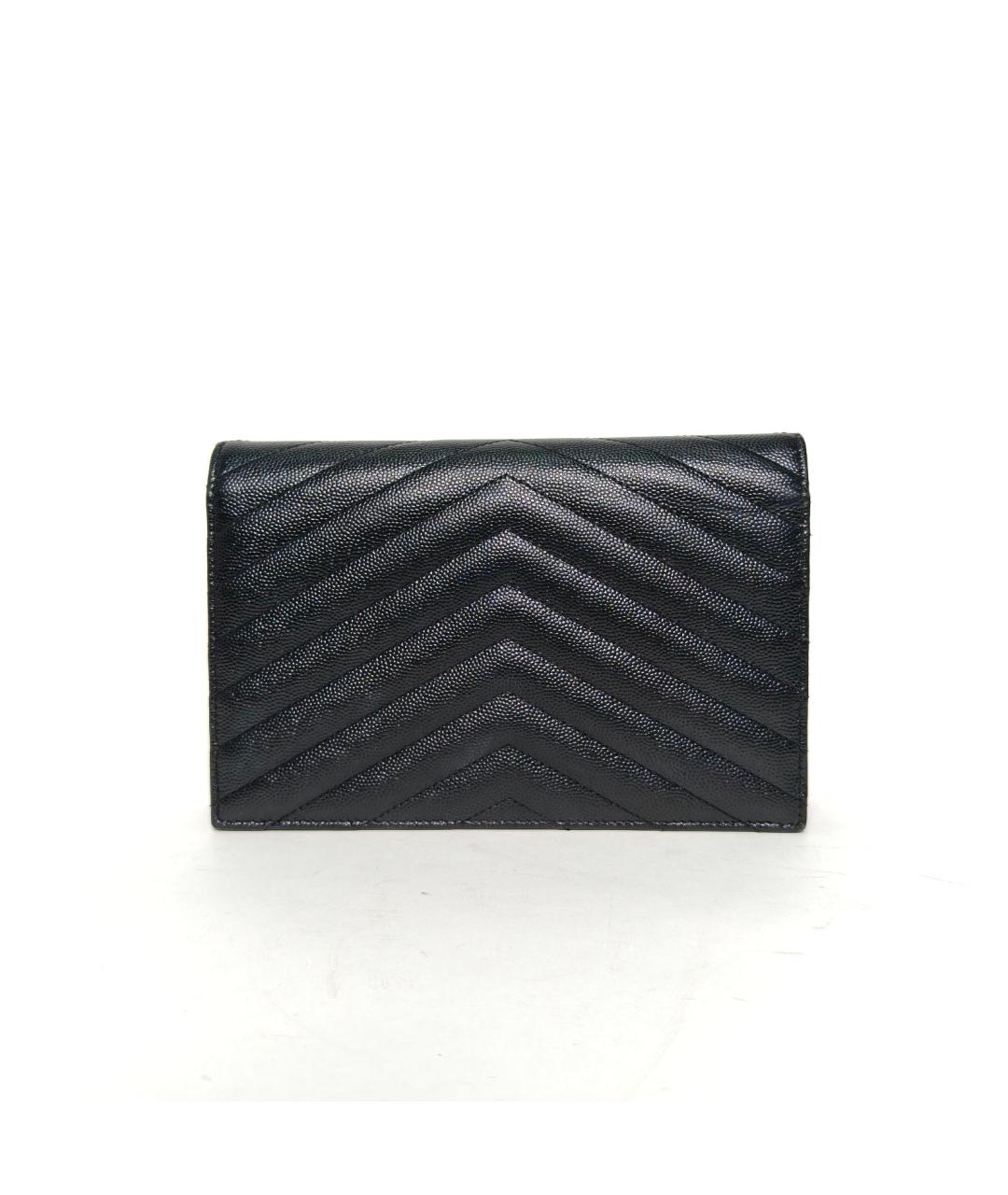 SAINT LAURENT Черная кожаная сумка через плечо, фото 4