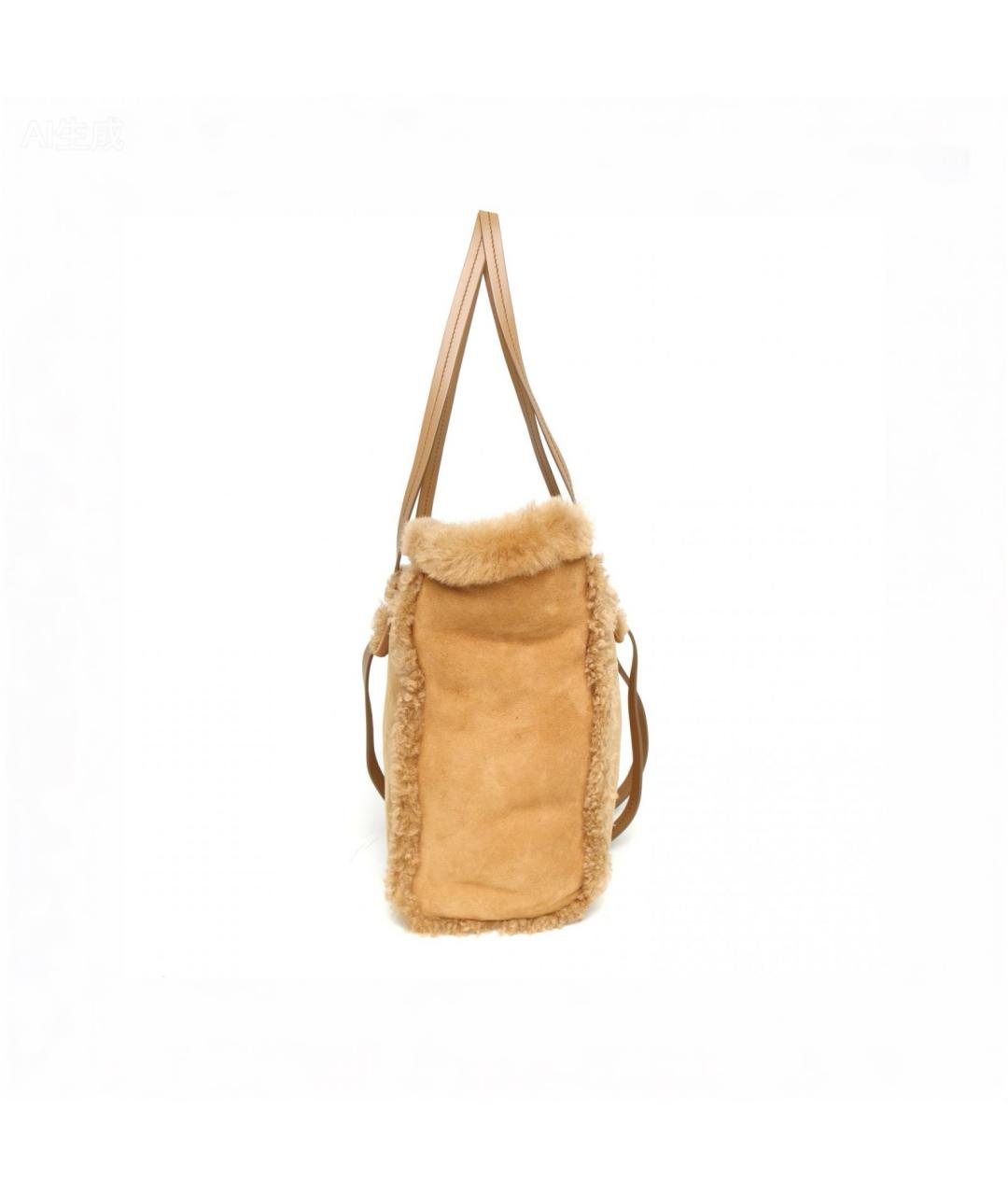 MIU MIU Коричневая замшевая сумка тоут, фото 5