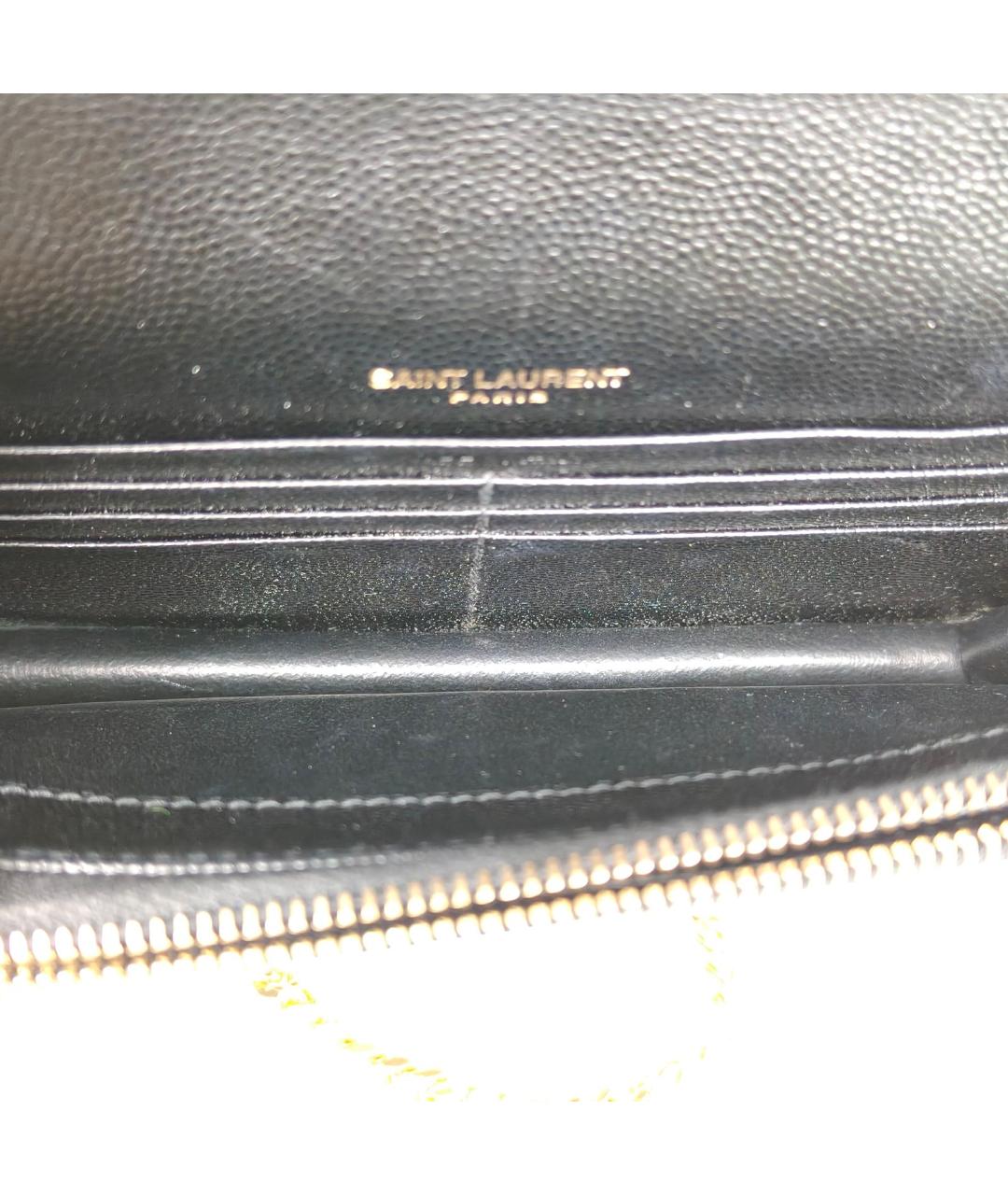 SAINT LAURENT Черная кожаная сумка через плечо, фото 8