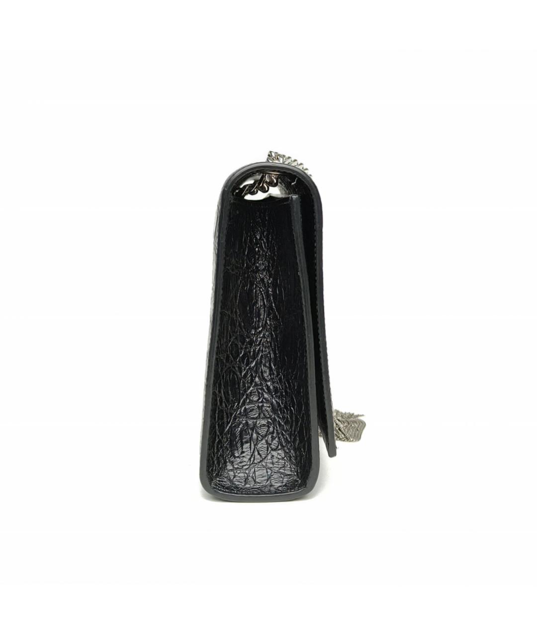 SAINT LAURENT Черная кожаная сумка через плечо, фото 5