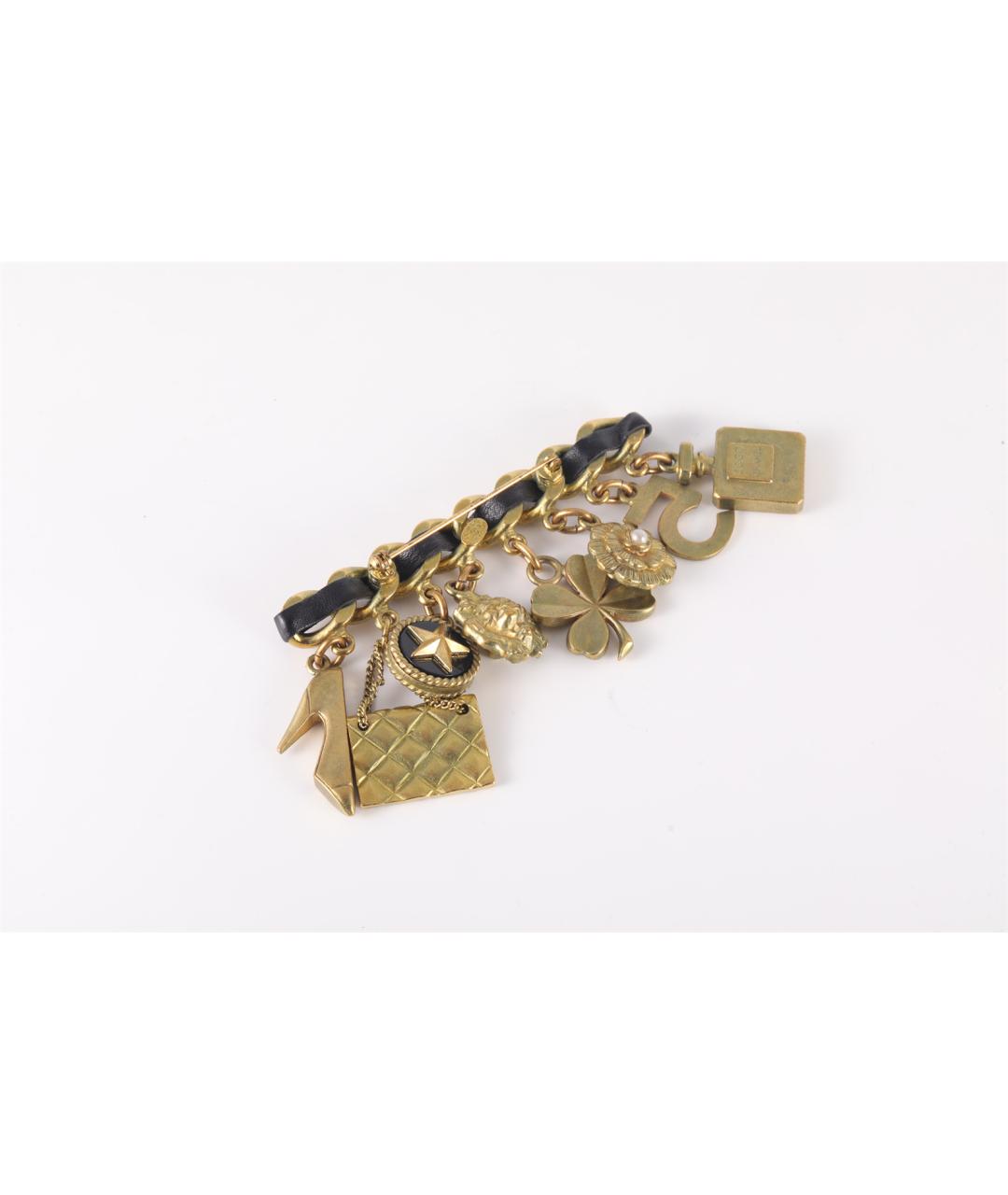 CHANEL Золотая металлическая булавка / брошь, фото 4