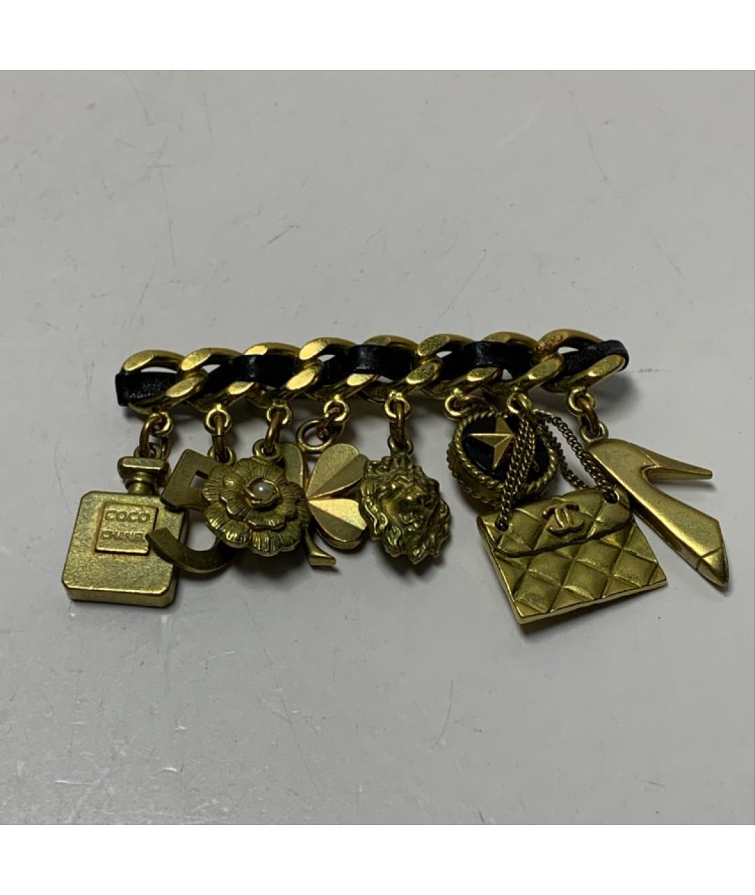 CHANEL Золотая металлическая булавка / брошь, фото 7