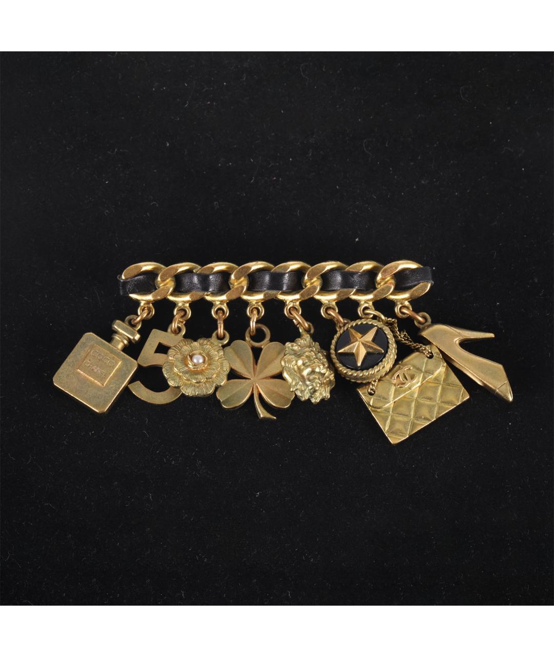 CHANEL Золотая металлическая булавка / брошь, фото 6