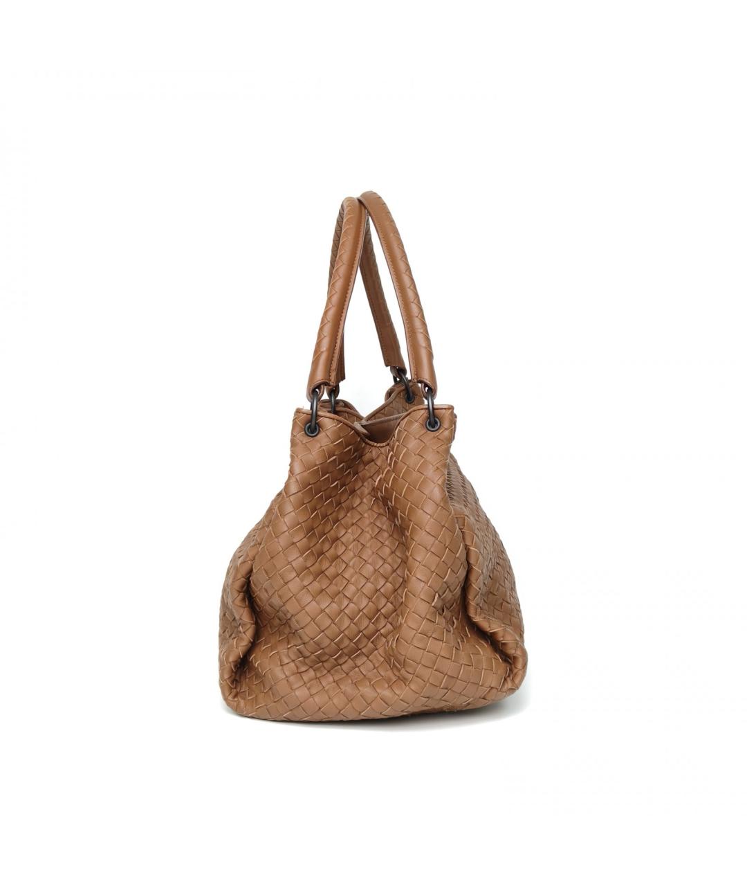 BOTTEGA VENETA Коричневая кожаная сумка тоут, фото 5