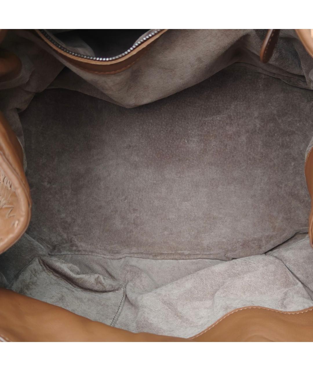 BOTTEGA VENETA Коричневая кожаная сумка тоут, фото 7