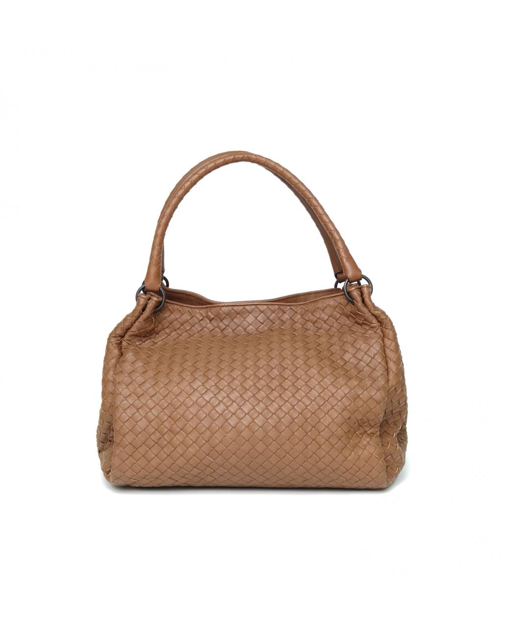 BOTTEGA VENETA Коричневая кожаная сумка тоут, фото 4