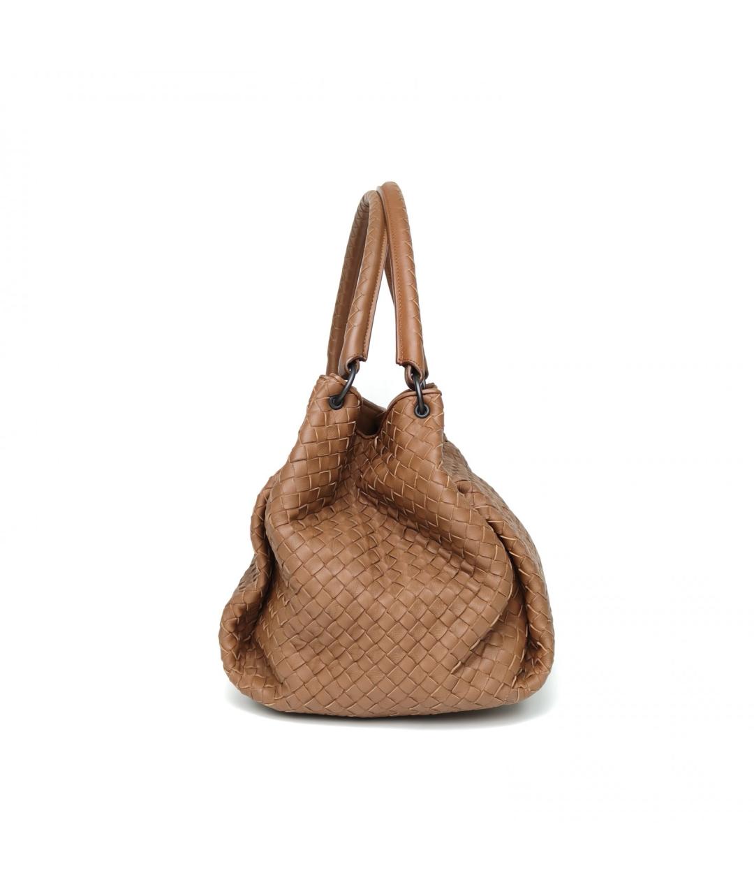 BOTTEGA VENETA Коричневая кожаная сумка тоут, фото 3