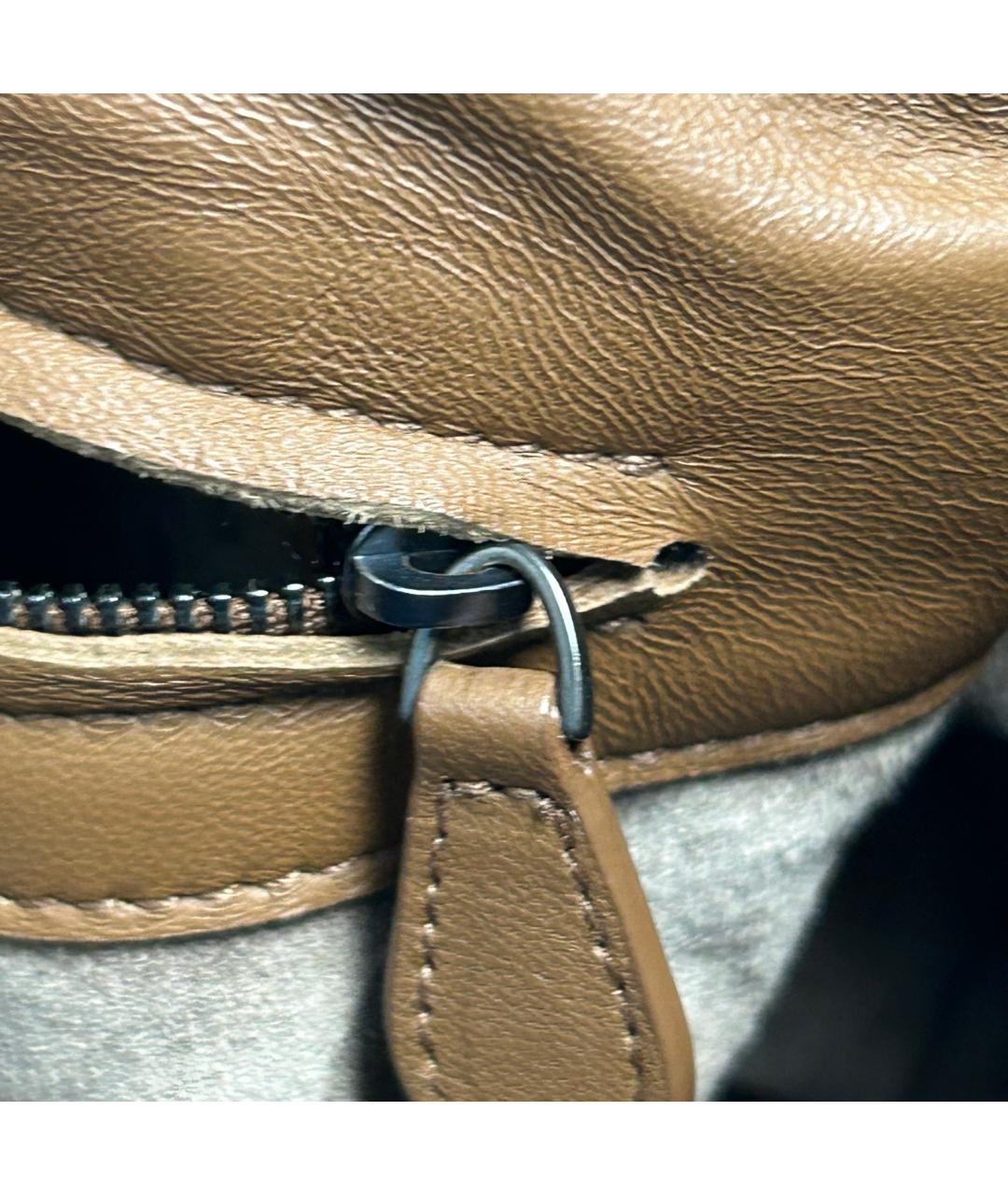 BOTTEGA VENETA Коричневая кожаная сумка тоут, фото 8