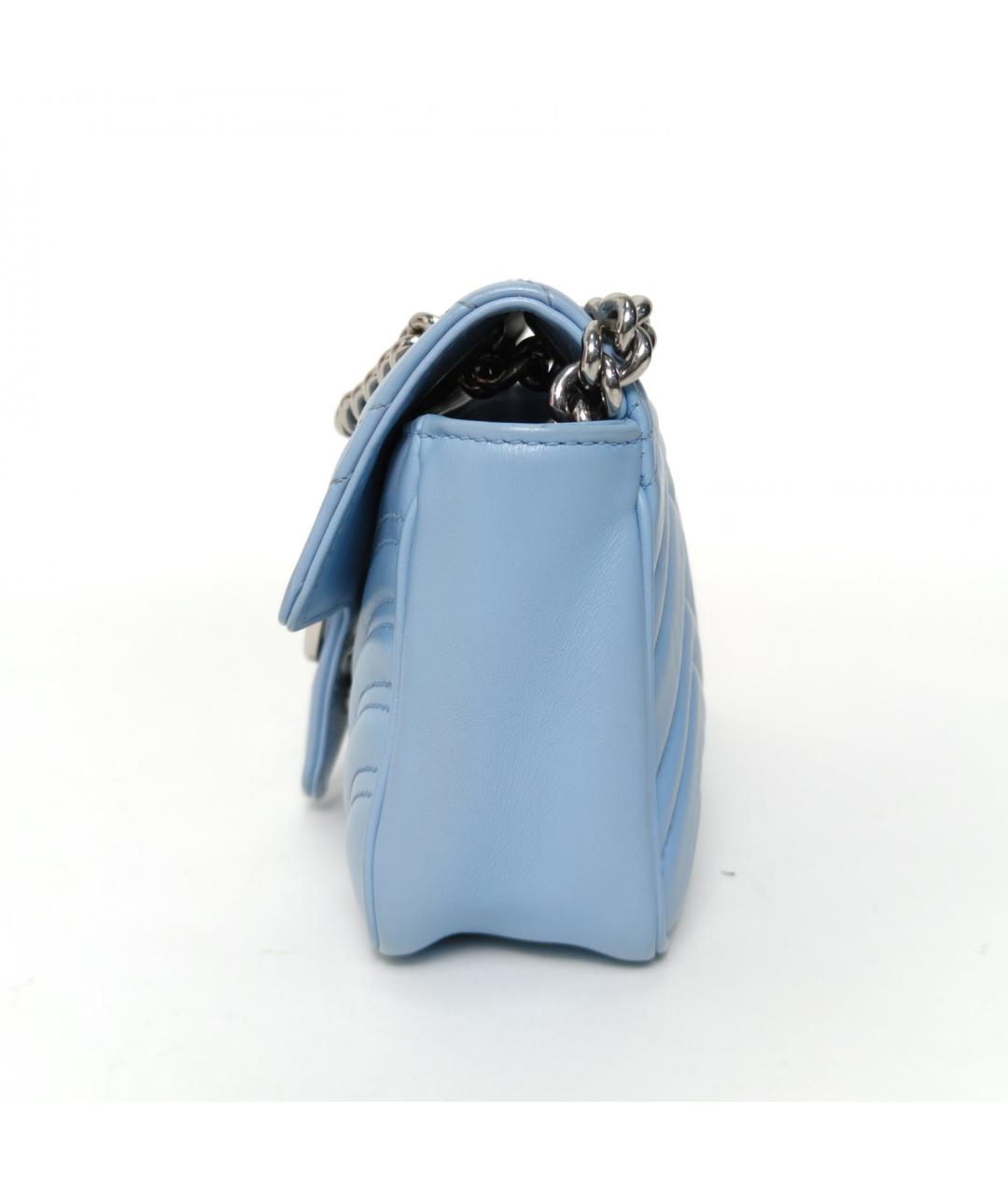 GUCCI Голубая кожаная сумка через плечо, фото 5