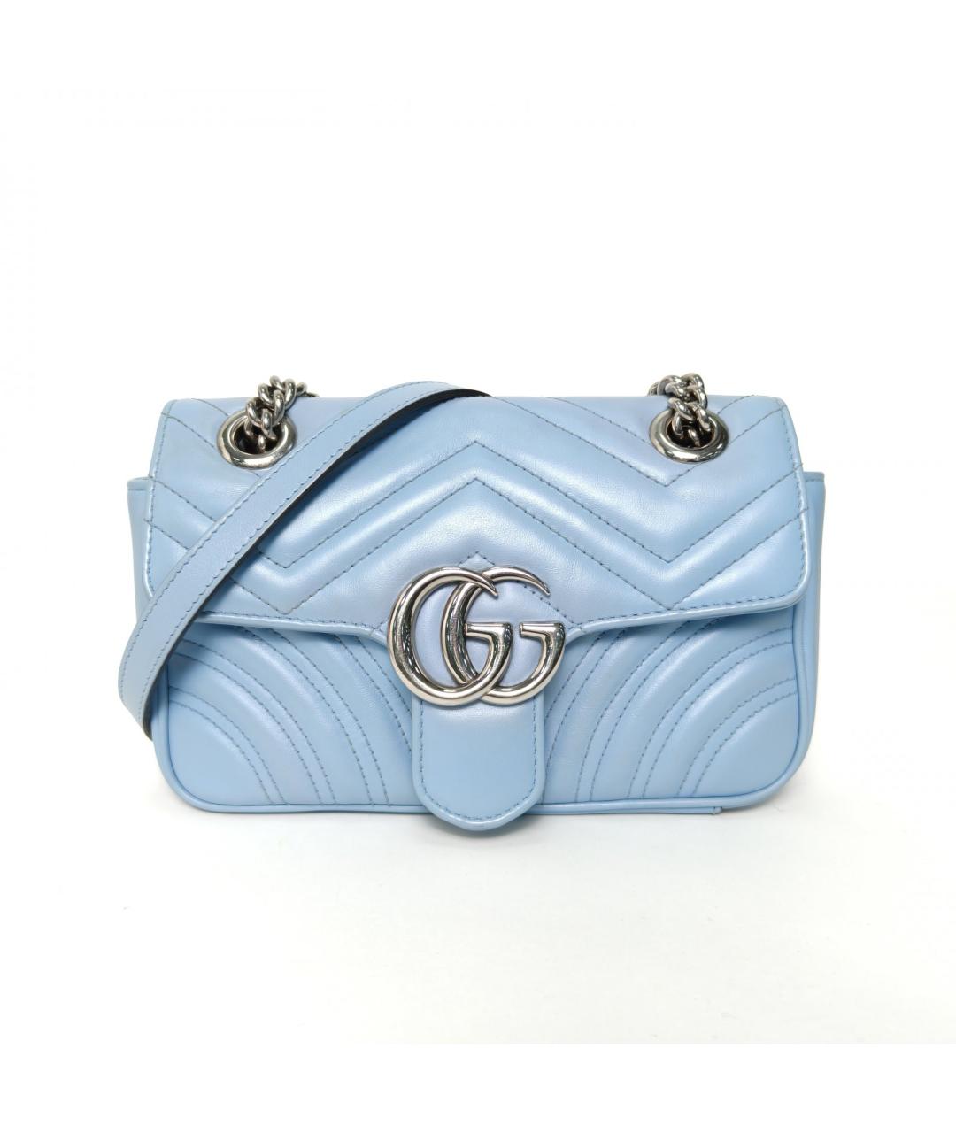 GUCCI Голубая кожаная сумка через плечо, фото 2