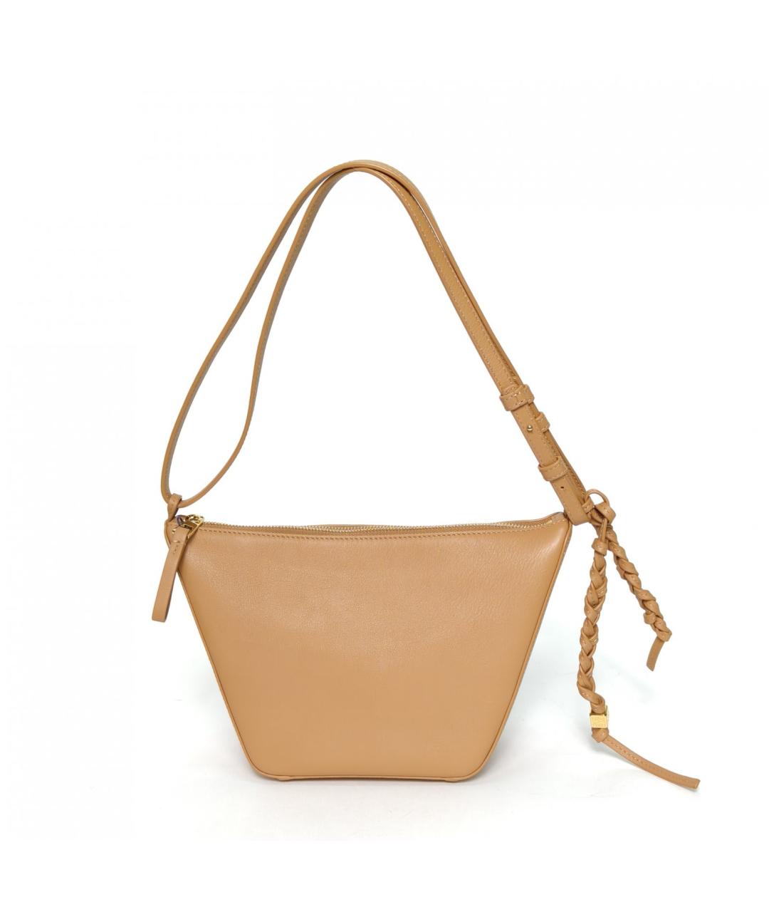 LOEWE Коричневая кожаная сумка через плечо, фото 4