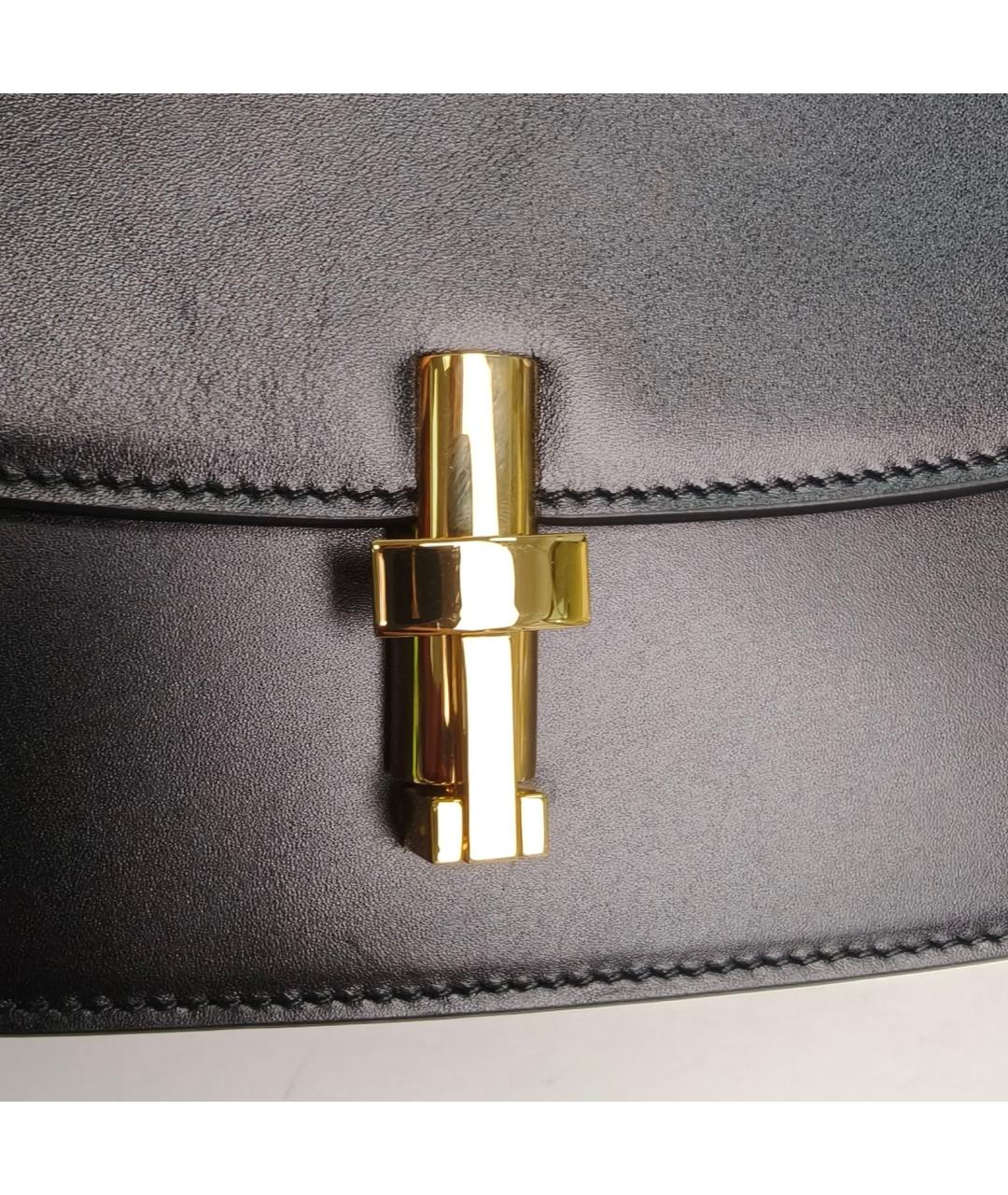 THE ROW Черная кожаная сумка с короткими ручками, фото 7