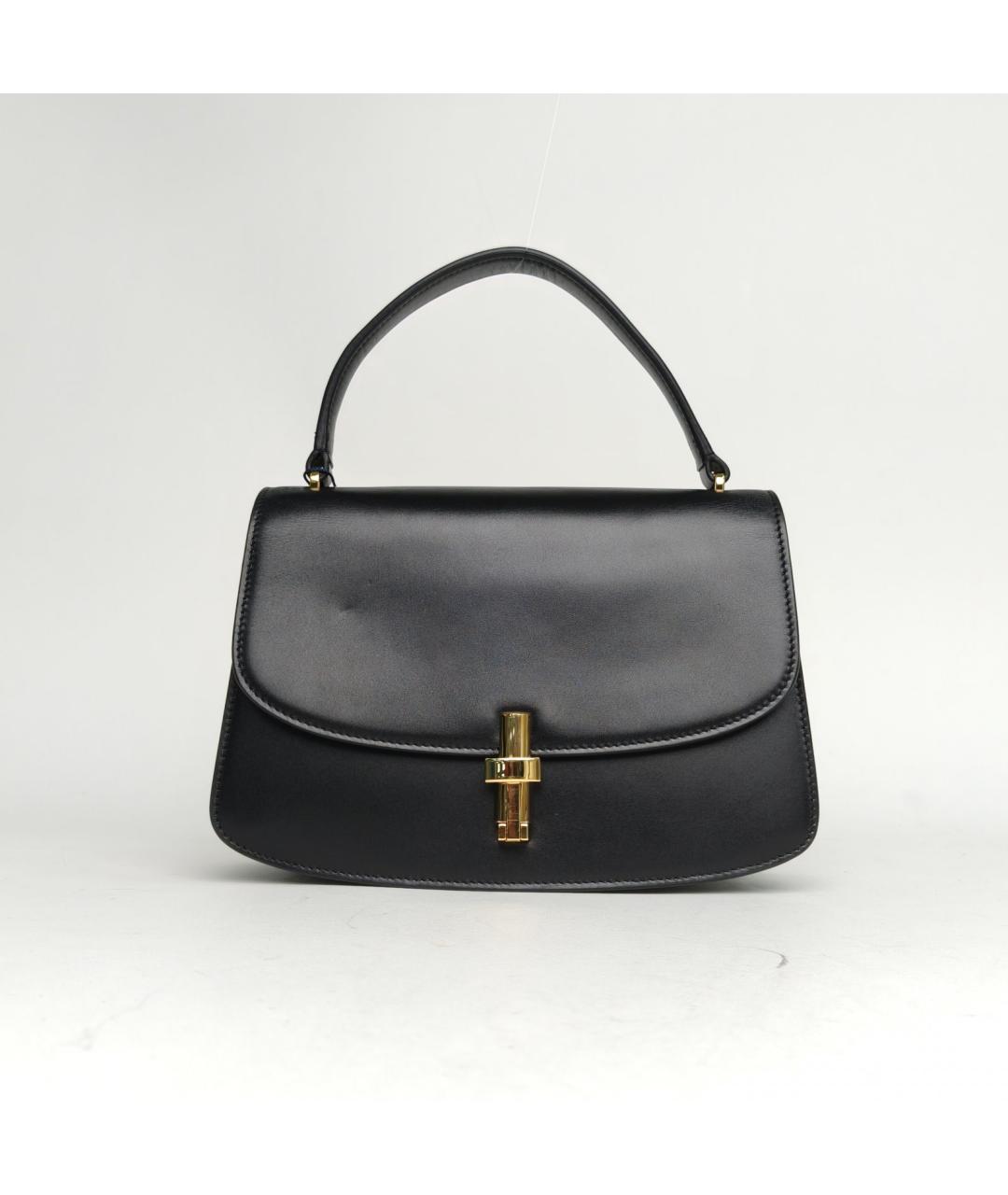 THE ROW Черная кожаная сумка с короткими ручками, фото 9