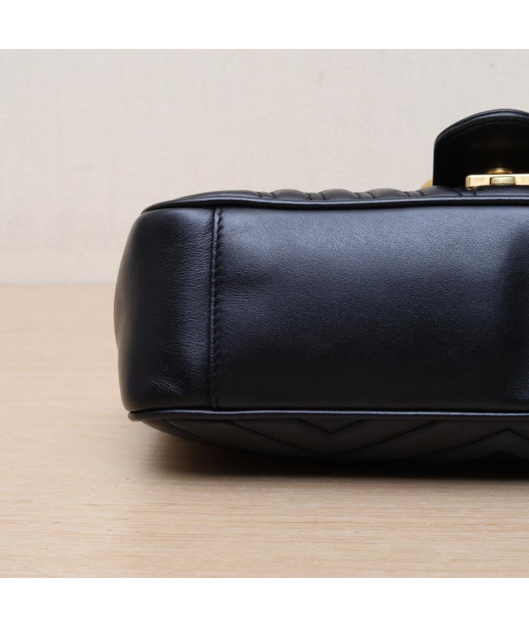GUCCI Черная кожаная сумка через плечо, фото 8