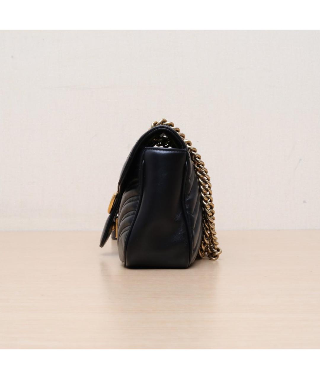 GUCCI Черная кожаная сумка через плечо, фото 4