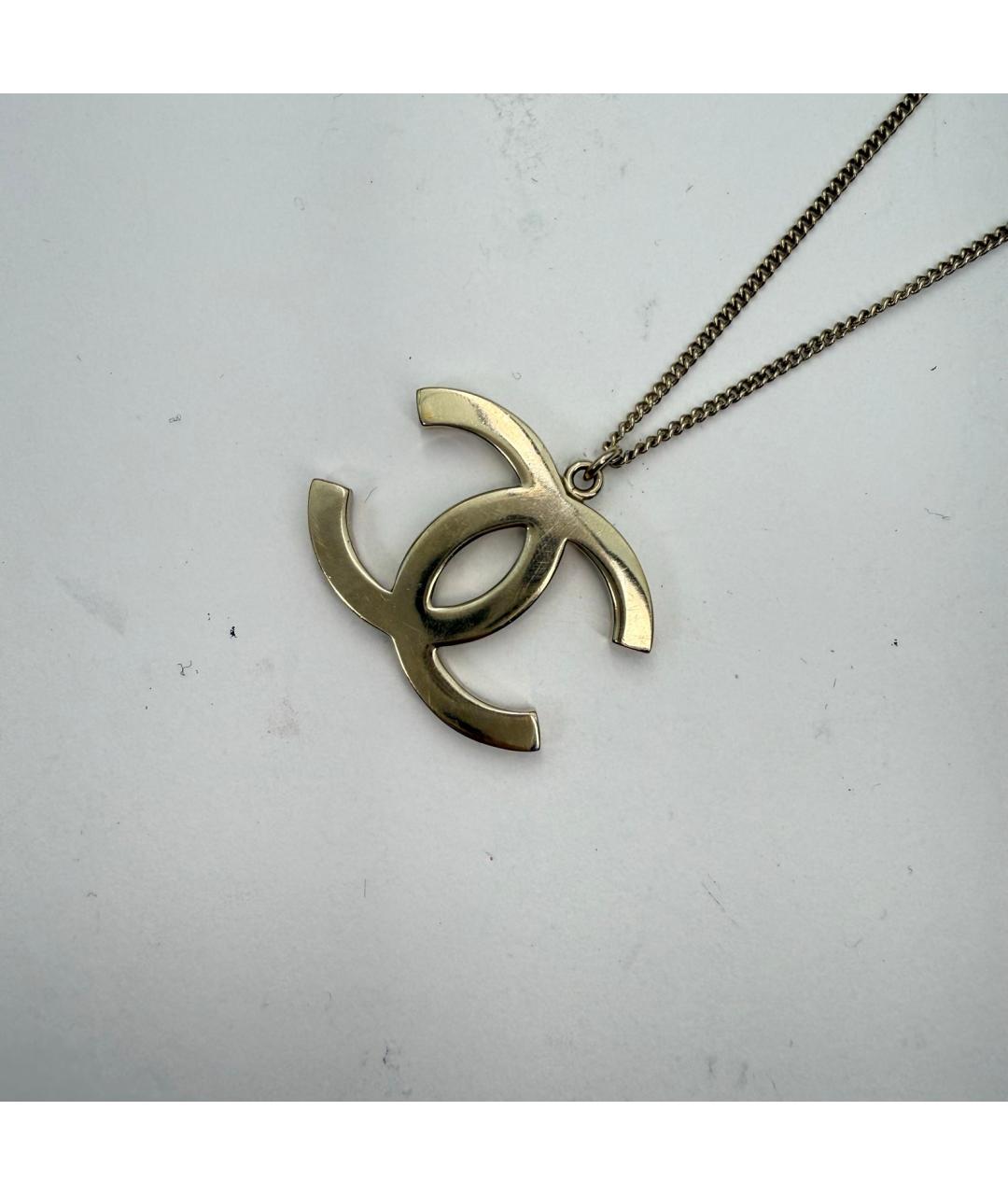 CHANEL Золотая металлическая подвеска, фото 5