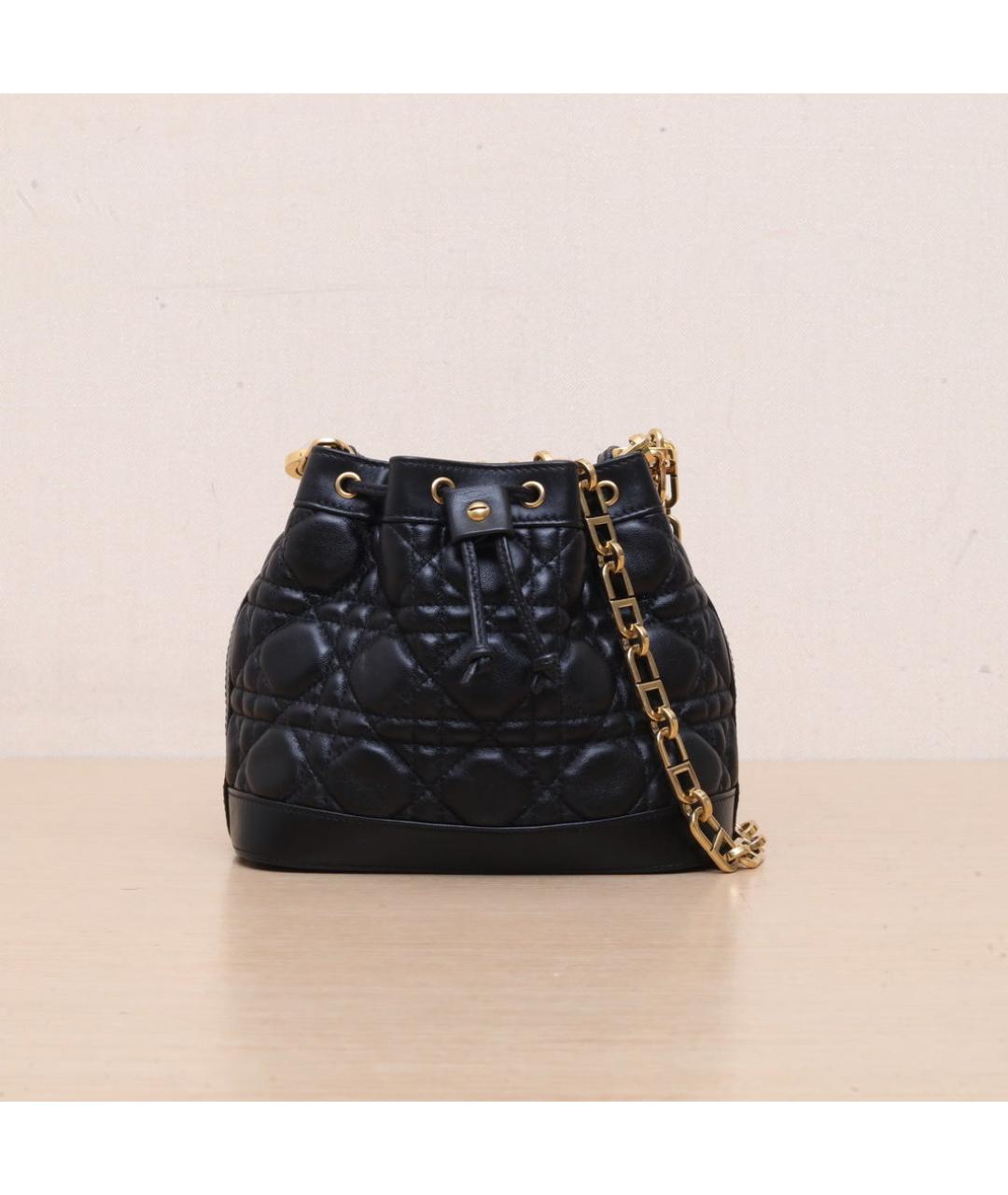 CHRISTIAN DIOR Черная кожаная сумка через плечо, фото 3