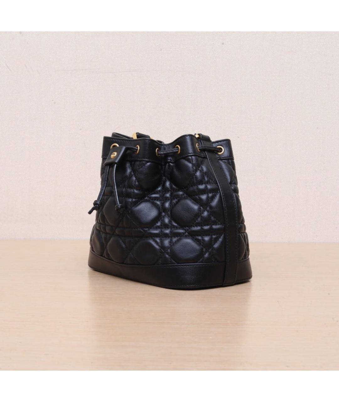 CHRISTIAN DIOR Черная кожаная сумка через плечо, фото 4