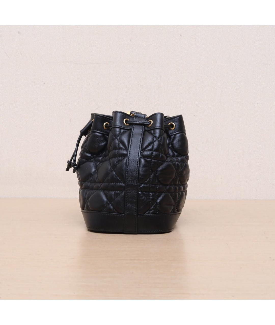 CHRISTIAN DIOR Черная кожаная сумка через плечо, фото 5