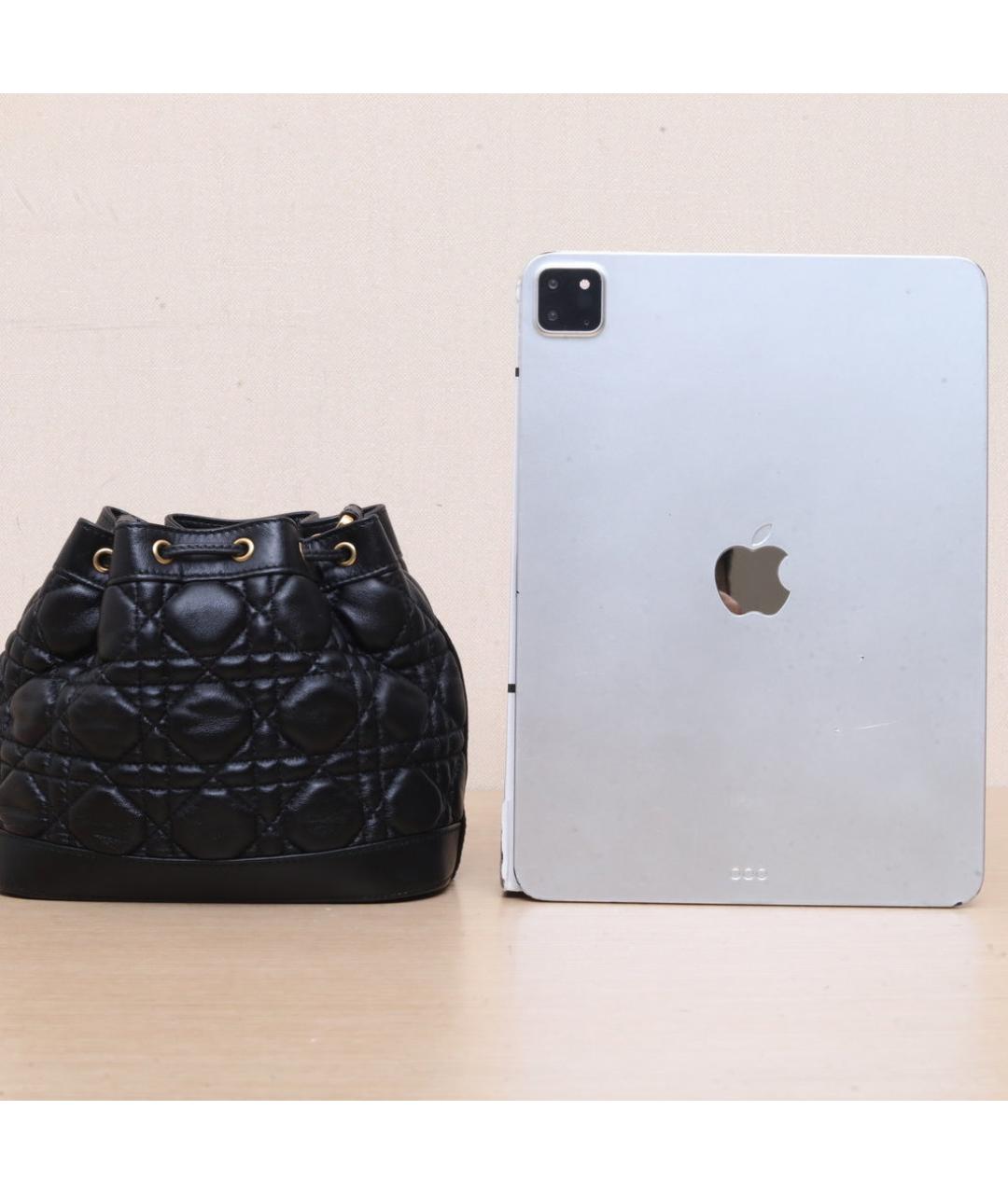 CHRISTIAN DIOR Черная кожаная сумка через плечо, фото 7