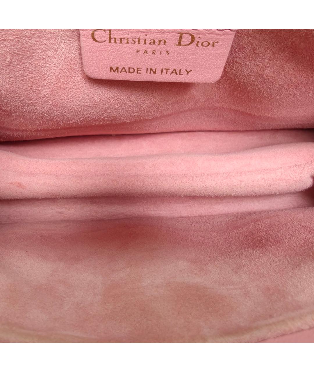 CHRISTIAN DIOR Розовая кожаная сумка через плечо, фото 8