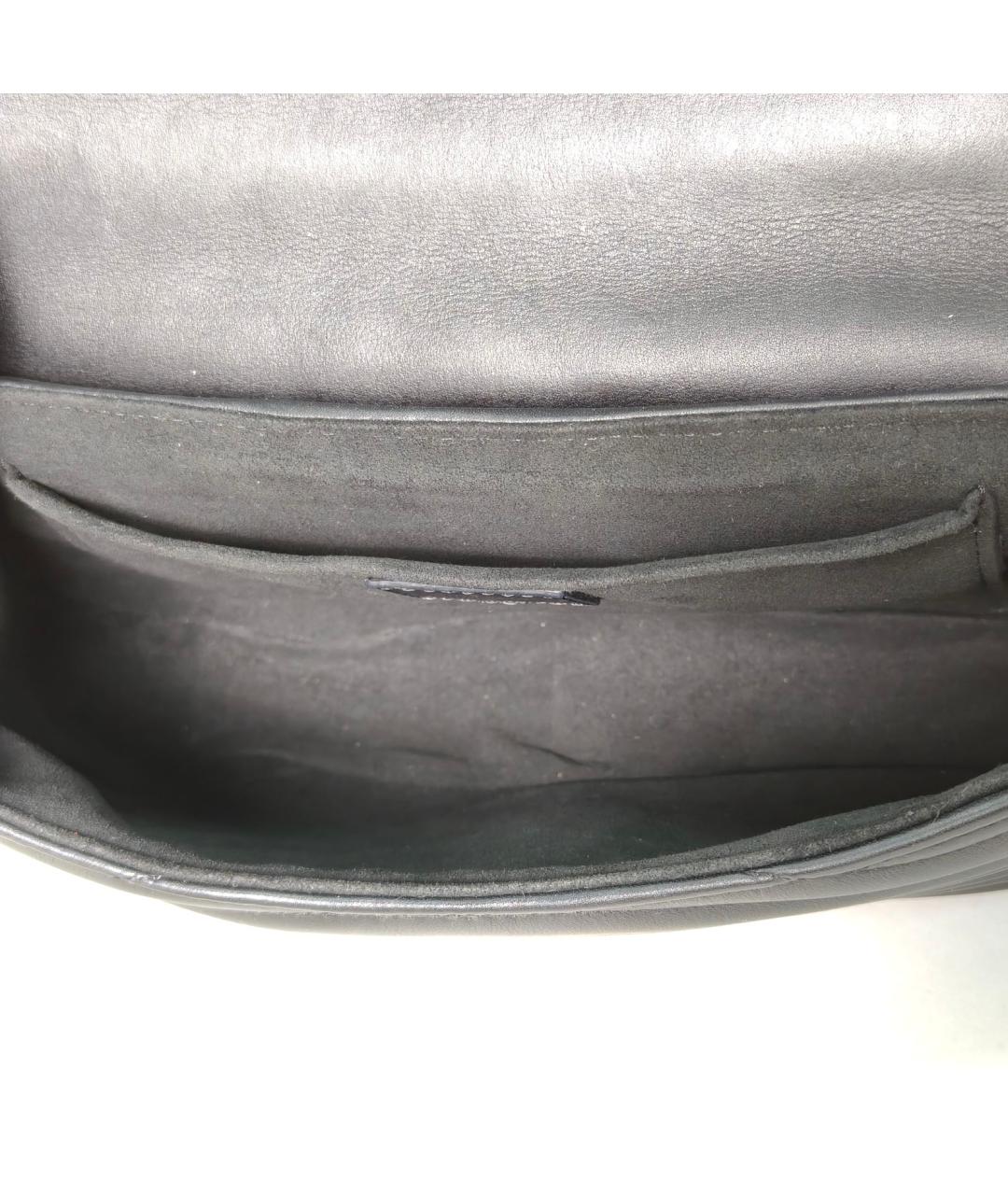 LOUIS VUITTON Черная кожаная сумка через плечо, фото 8
