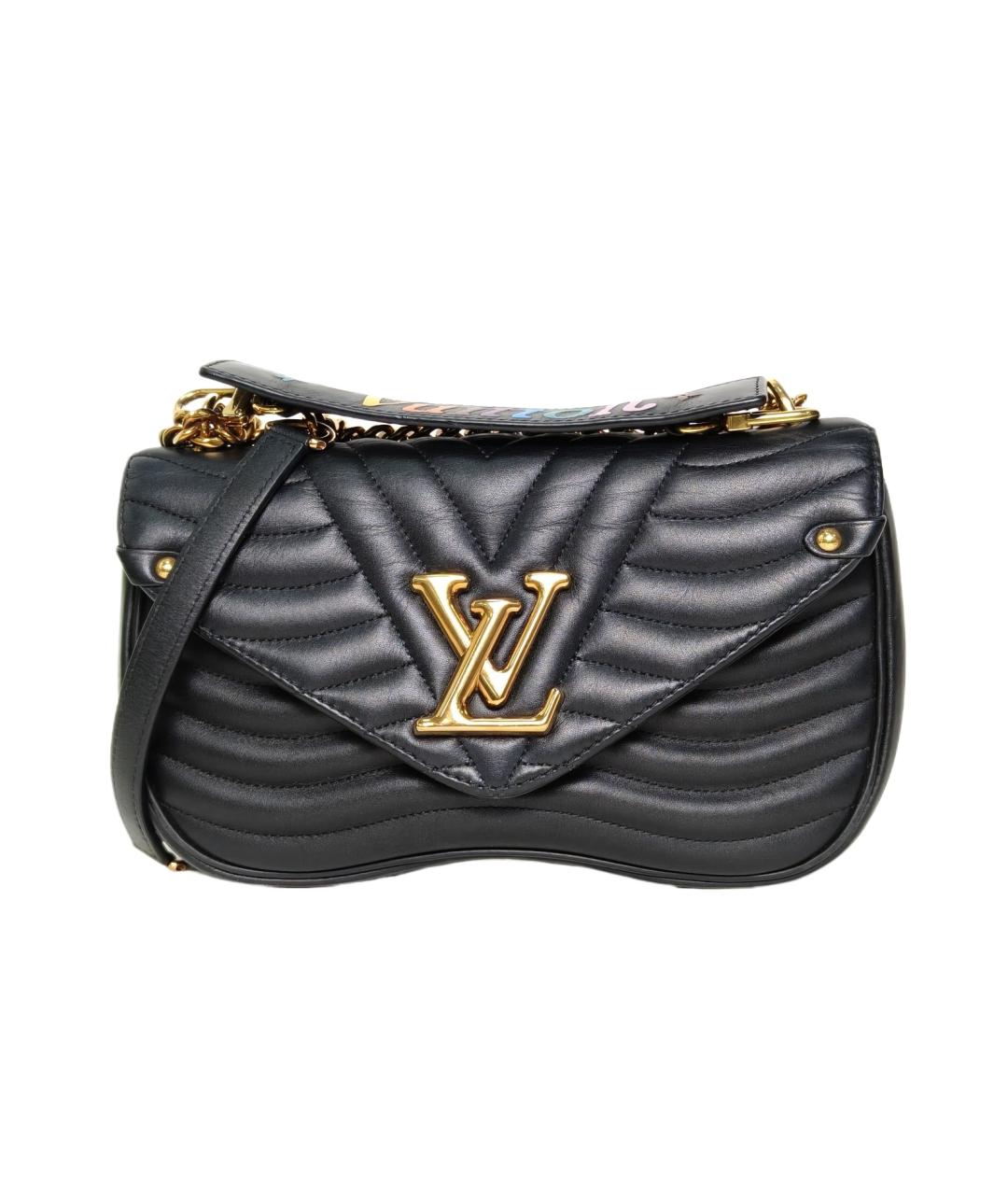 LOUIS VUITTON Черная кожаная сумка через плечо, фото 10