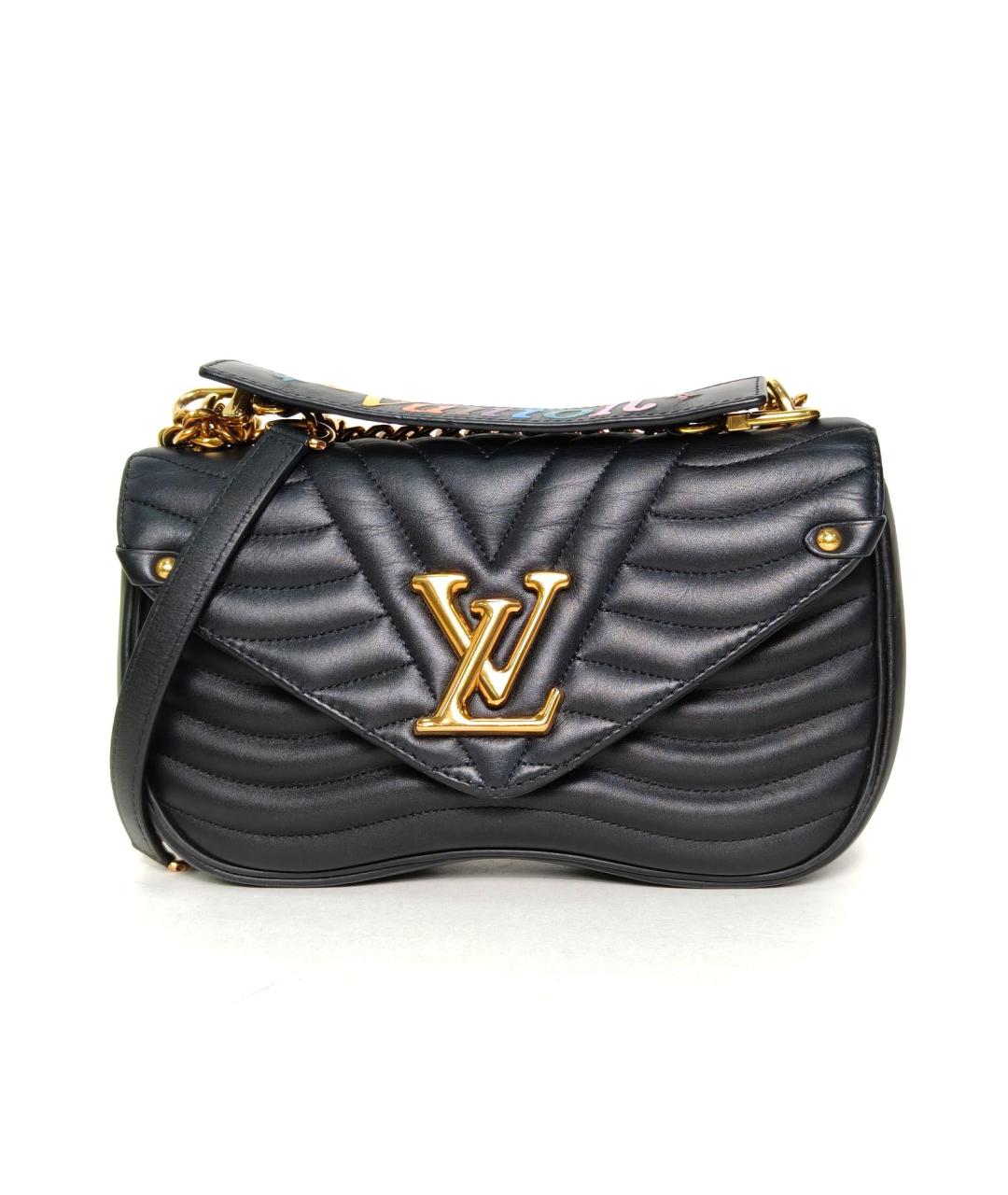 LOUIS VUITTON Черная кожаная сумка через плечо, фото 2