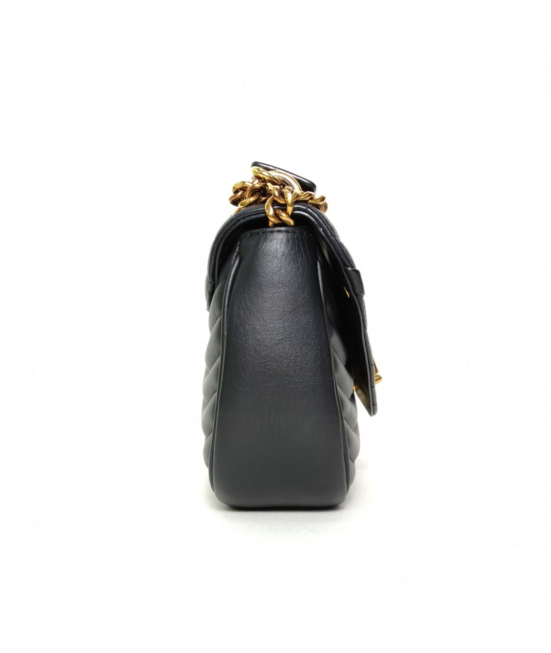 LOUIS VUITTON Черная кожаная сумка через плечо, фото 5