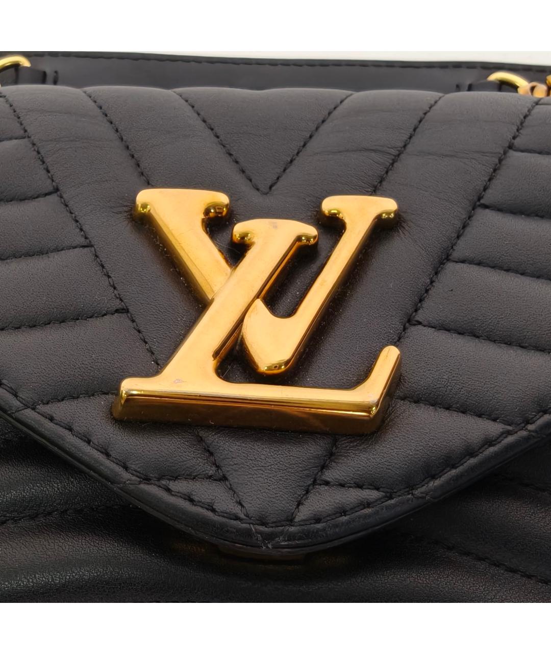 LOUIS VUITTON Черная кожаная сумка через плечо, фото 7